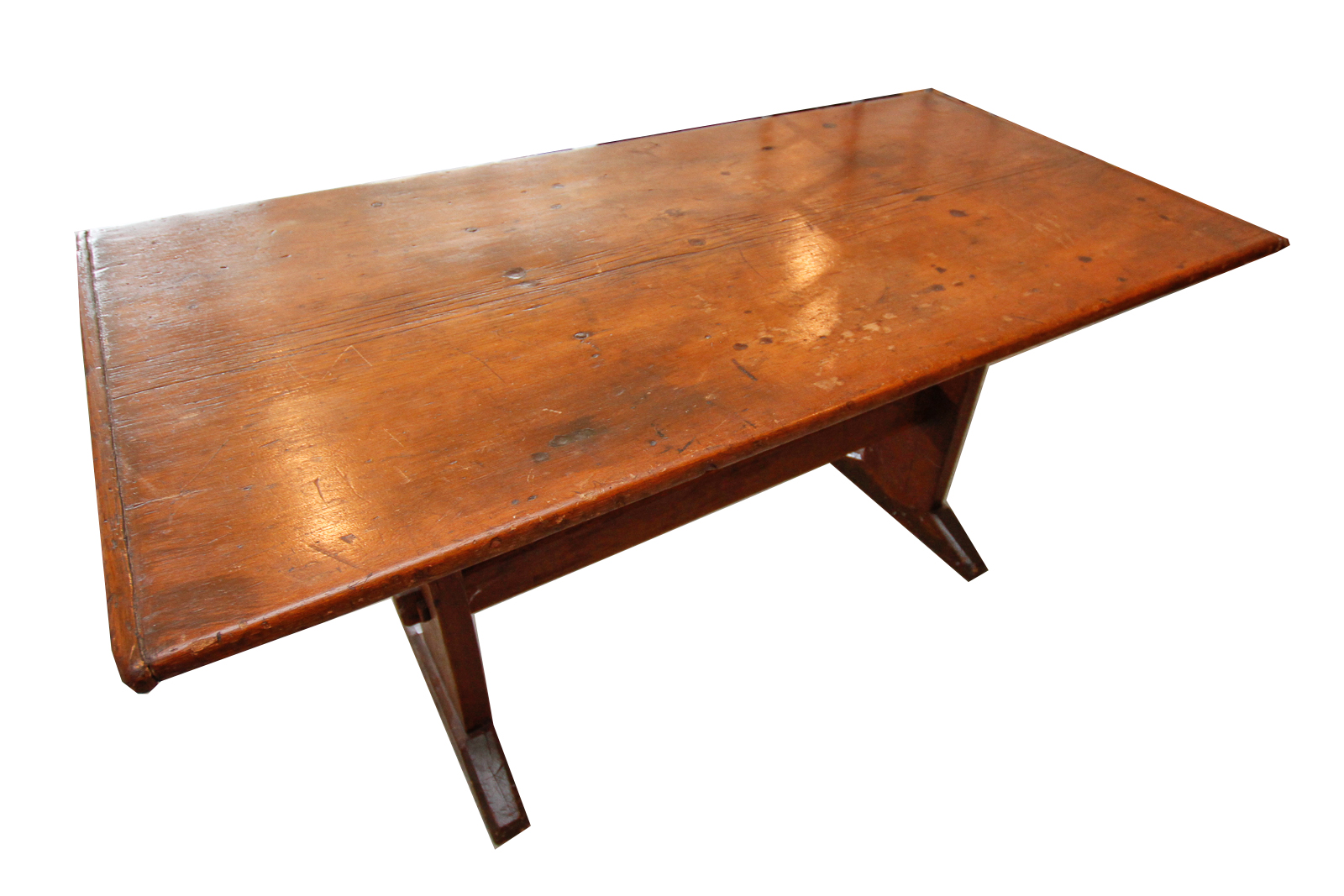 Antique Pine Trestle Dining Table
