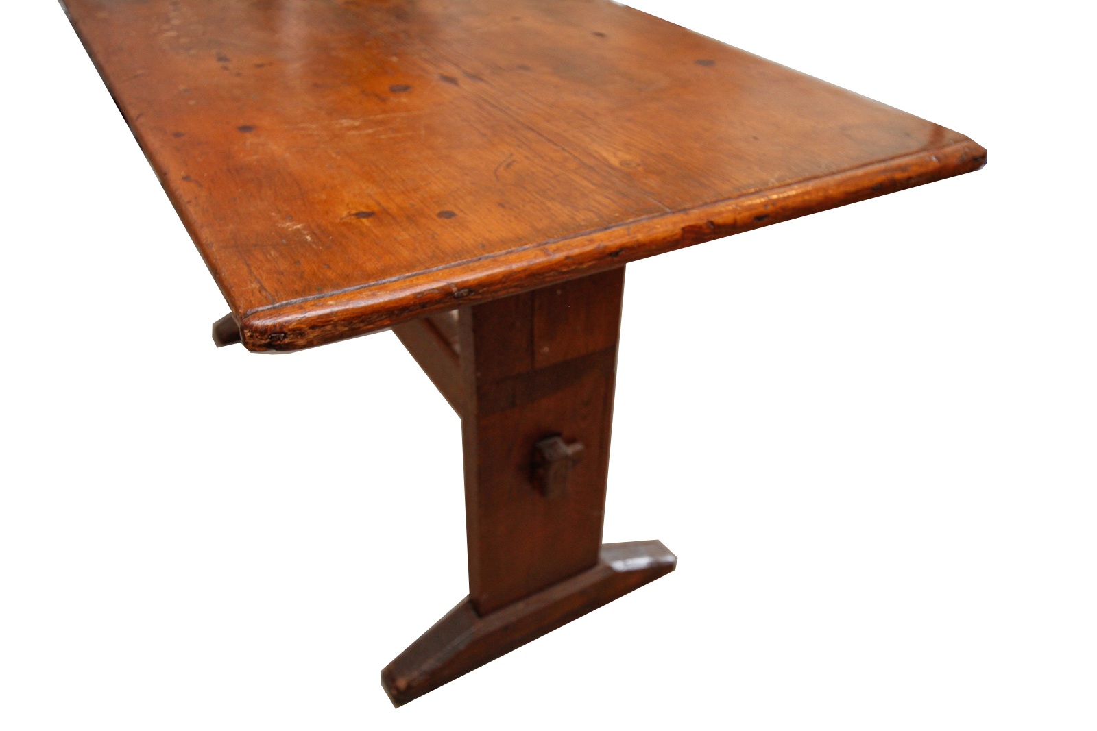 Antique Pine Trestle Dining Table