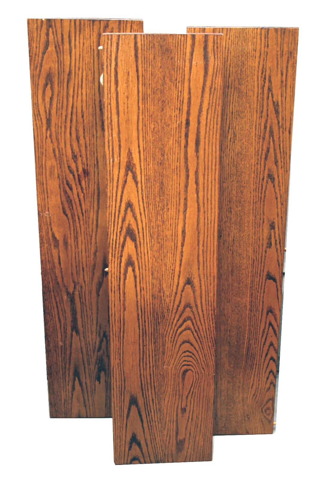 Vintage Oak Pedestal Dining Table with Three Leaves