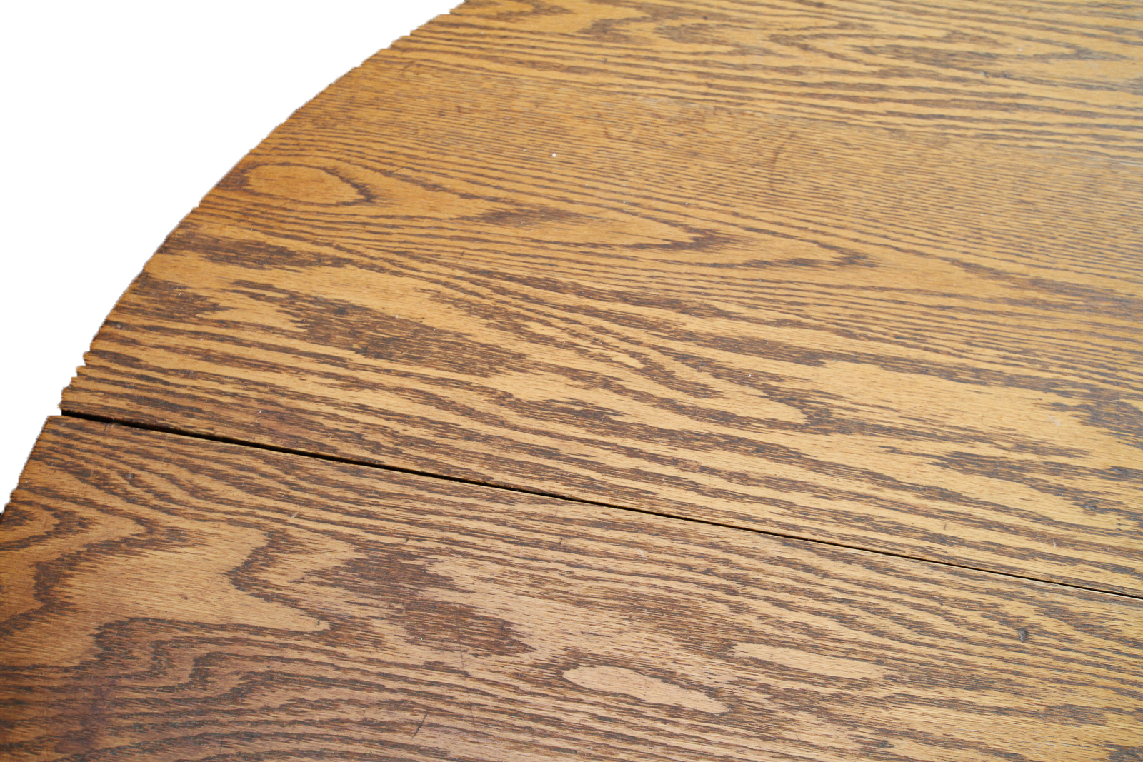 Vintage Oak Pedestal Dining Table with Three Leaves