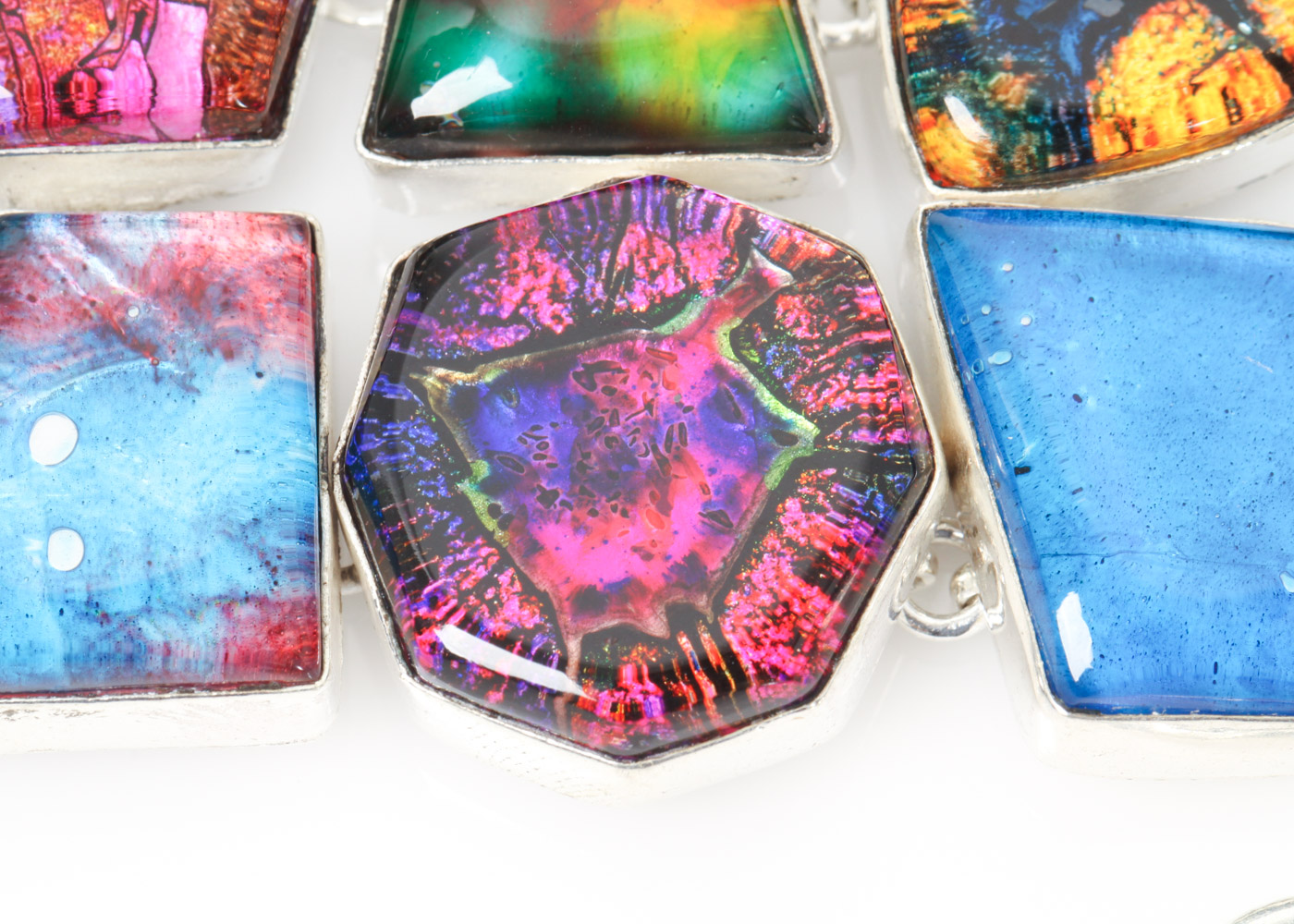 Sterling Silver and Art Glass Jewelry