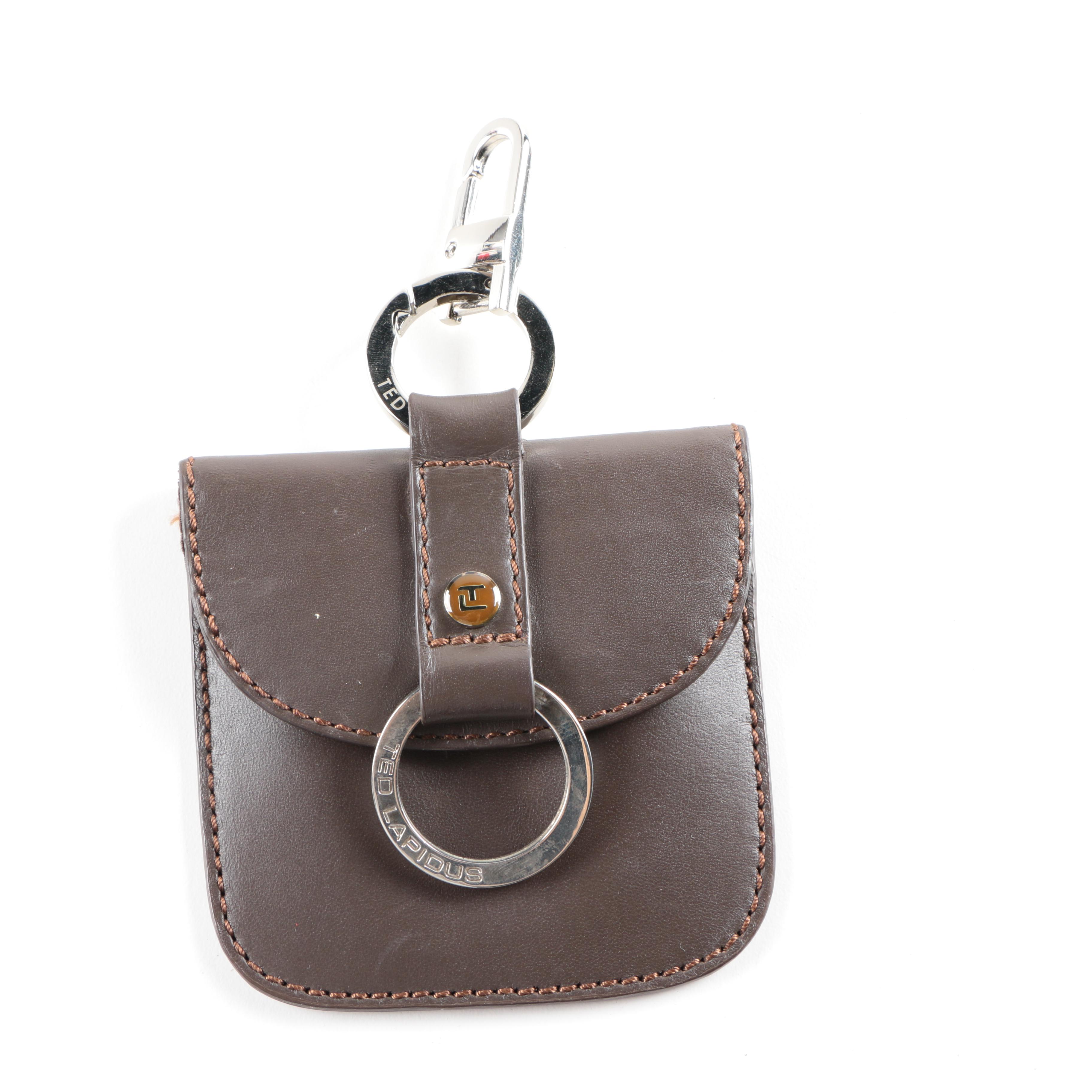 Ted Lapidus Brown Leather Pouch