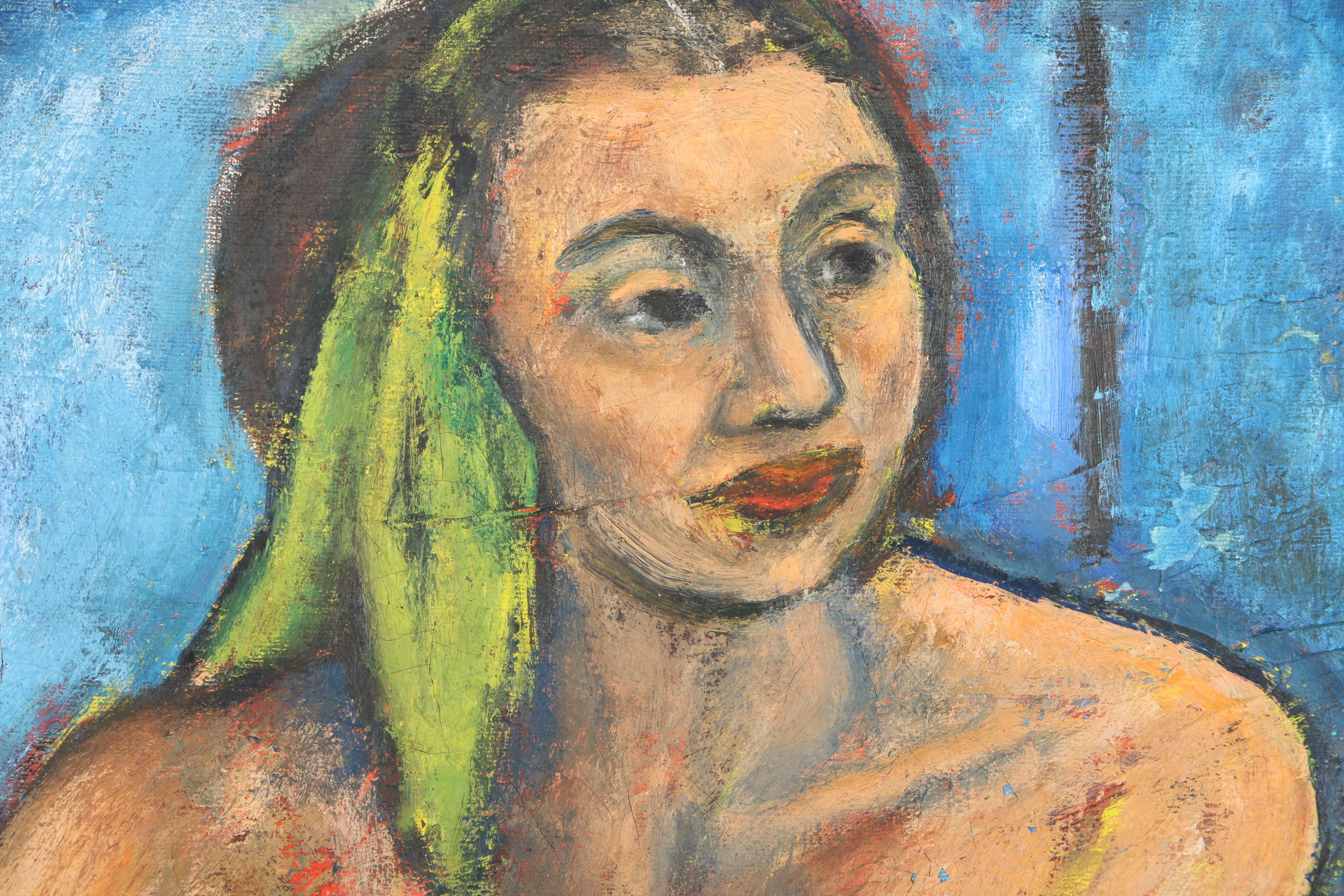 Beatrice Roitman Oil Painting "Seated Nude Woman"