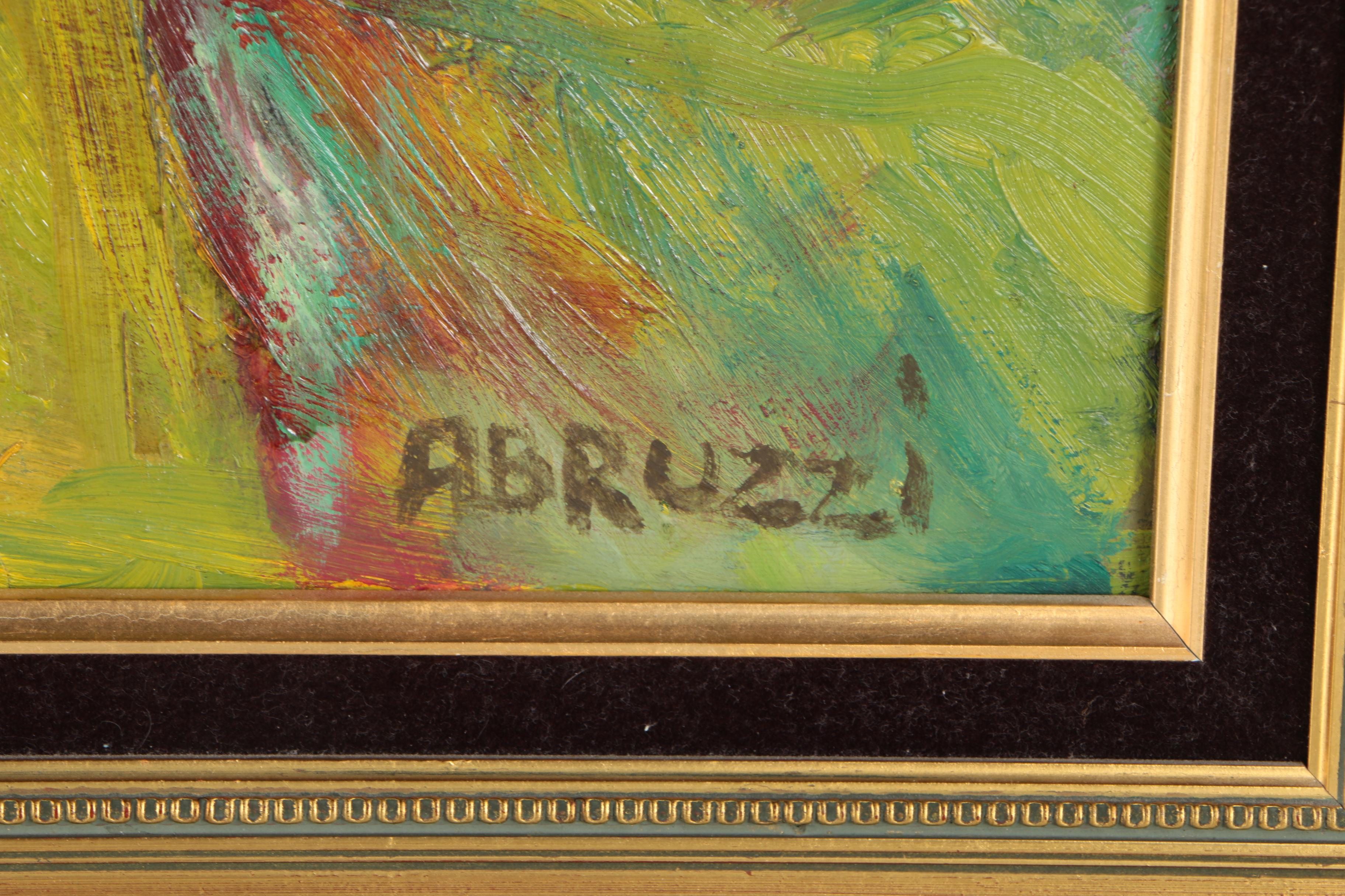 Harold Stephenson Abruzzi Mid-Century Oil Painting on Board of Two Female Figures