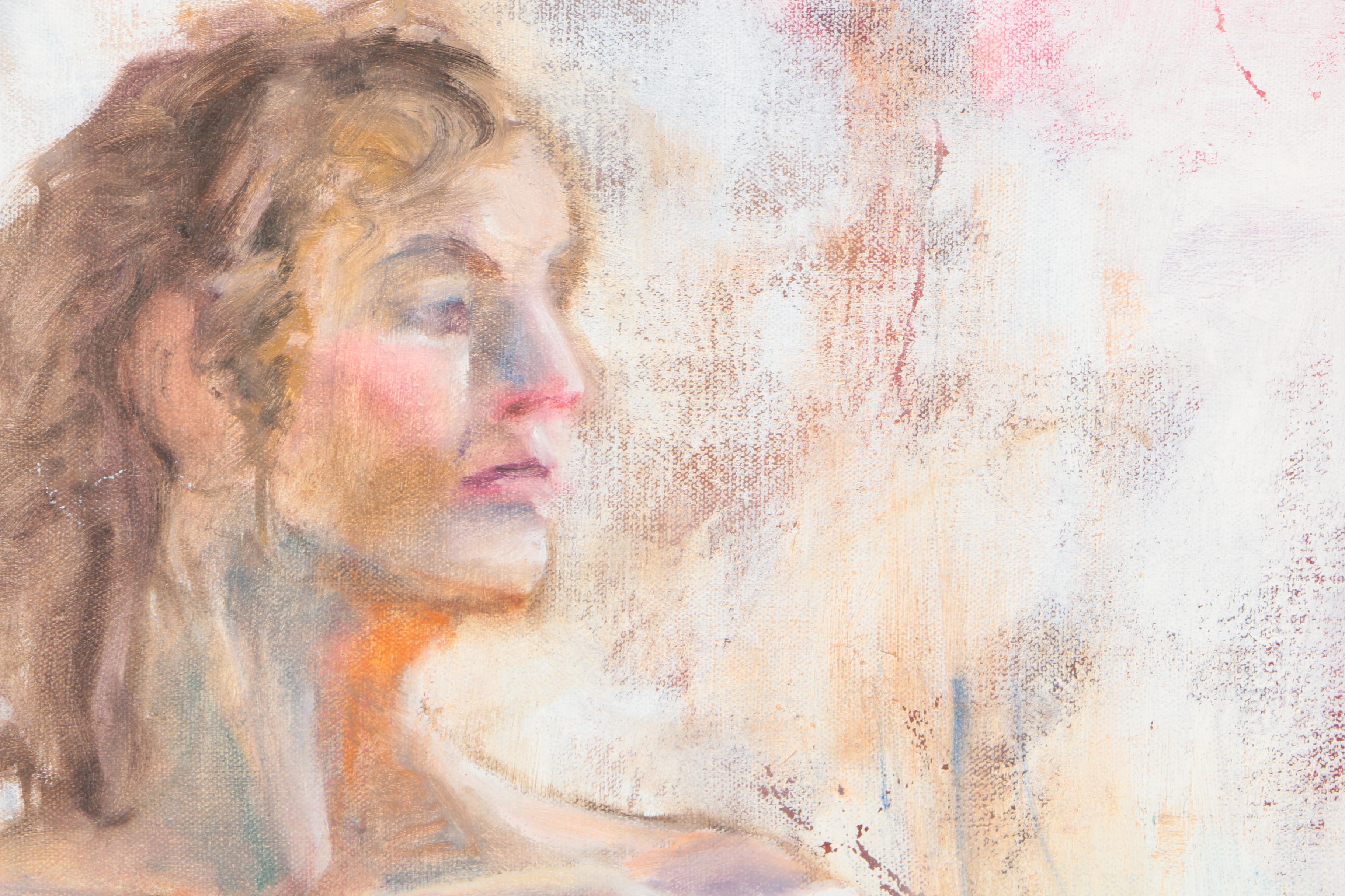 Laurel H. Paley Oil Painting on Canvas "Nude"