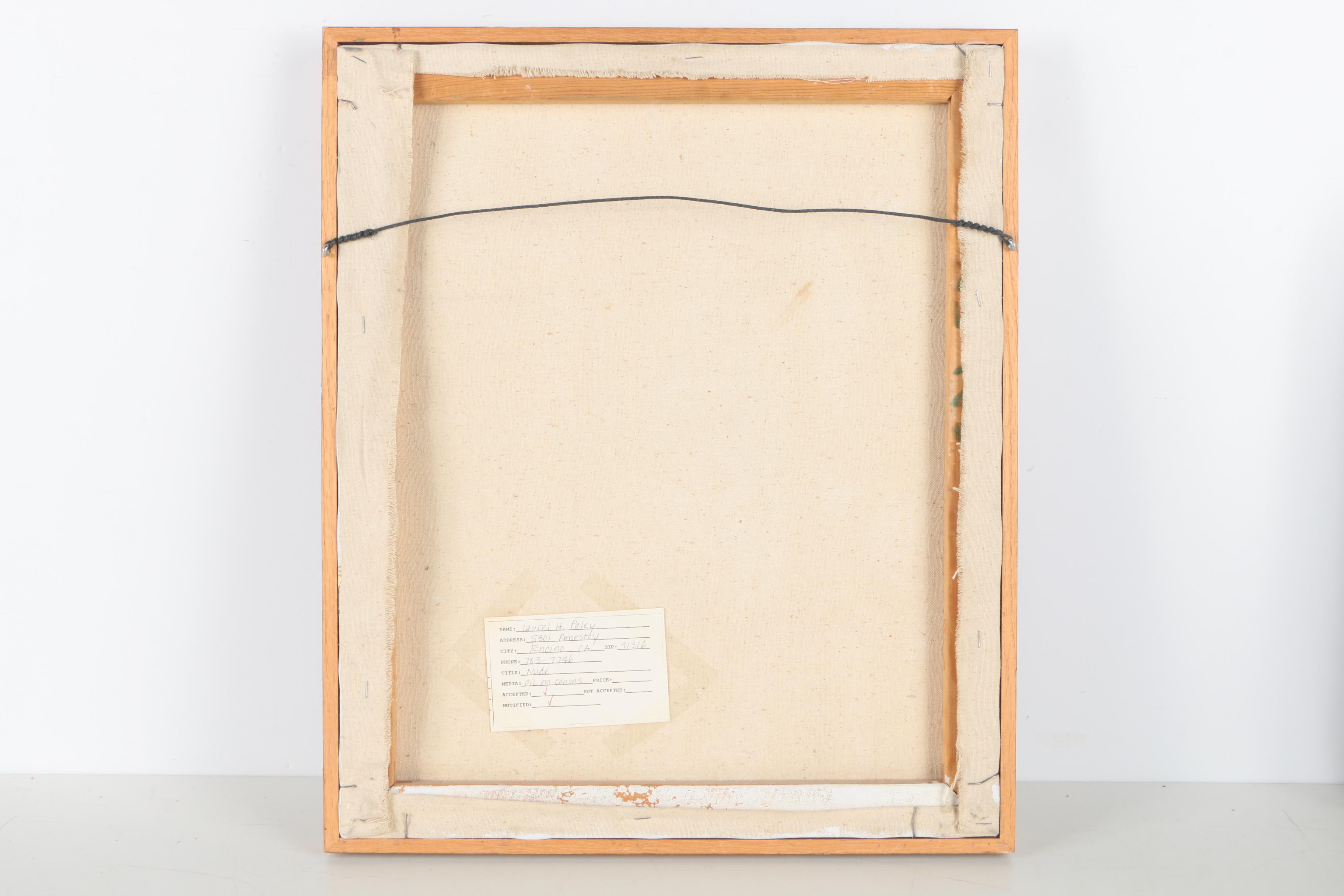 Laurel H. Paley Oil Painting on Canvas "Nude"