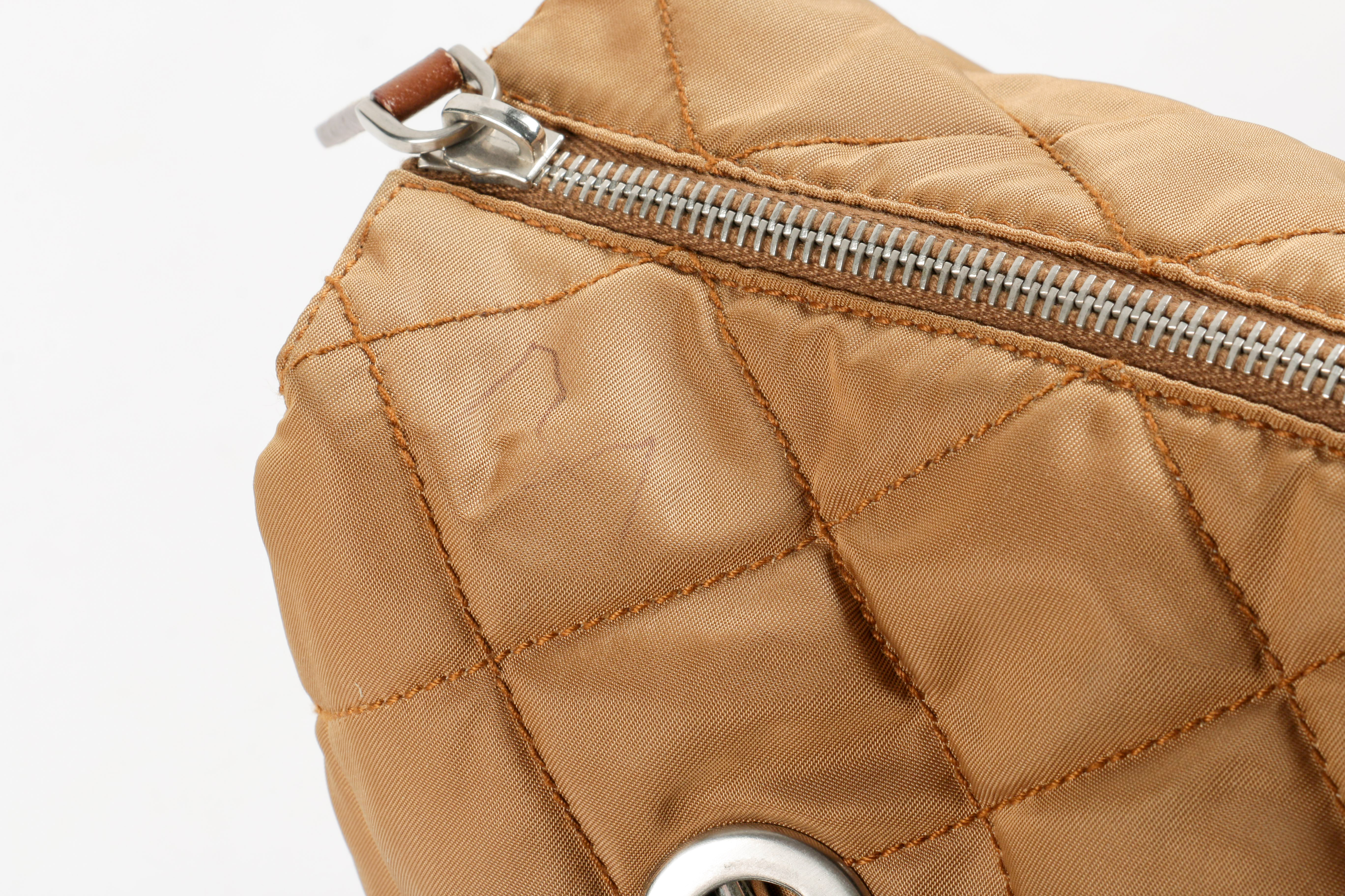 Prada Quilted Nylon Shoulder Duffle