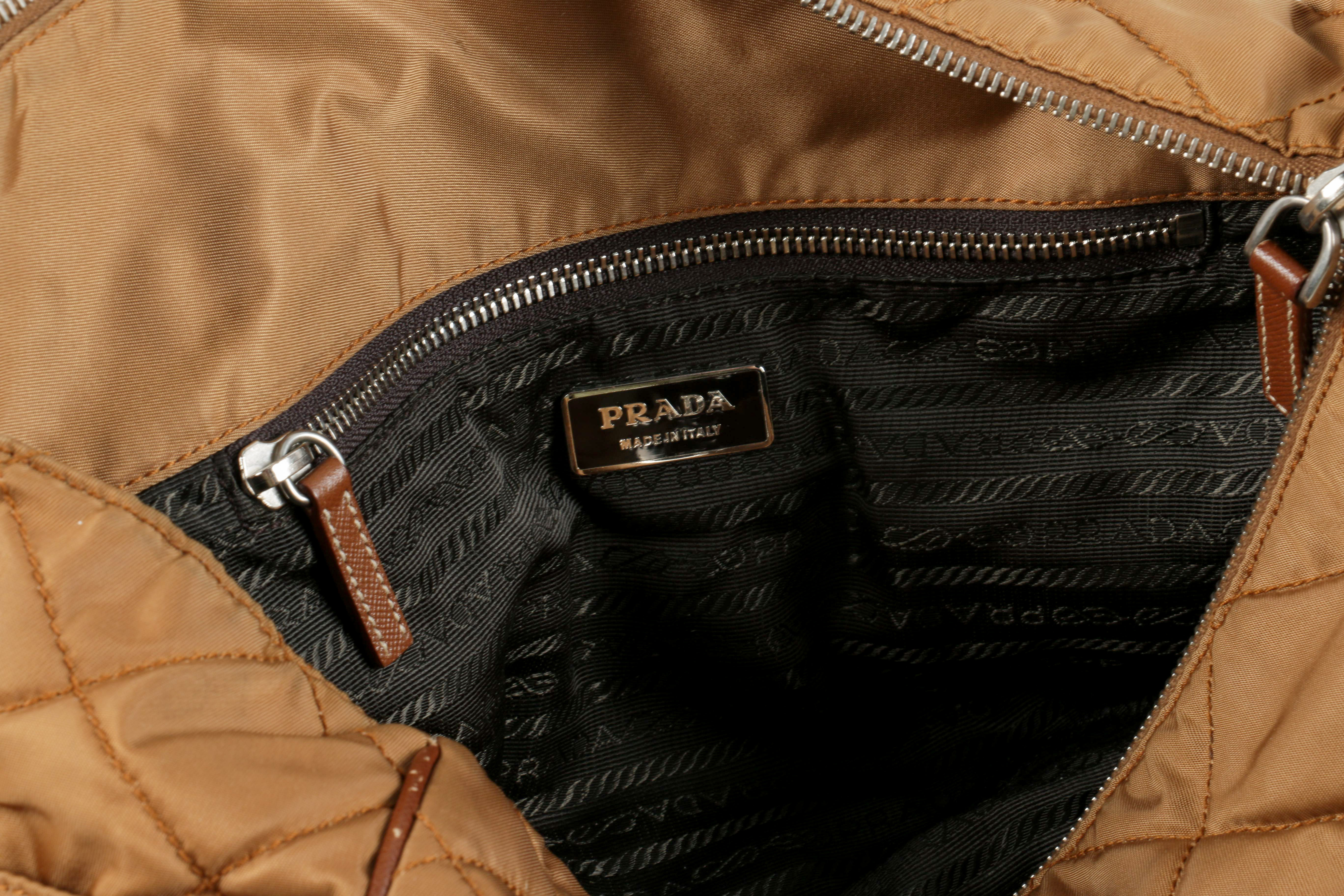Prada Quilted Nylon Shoulder Duffle