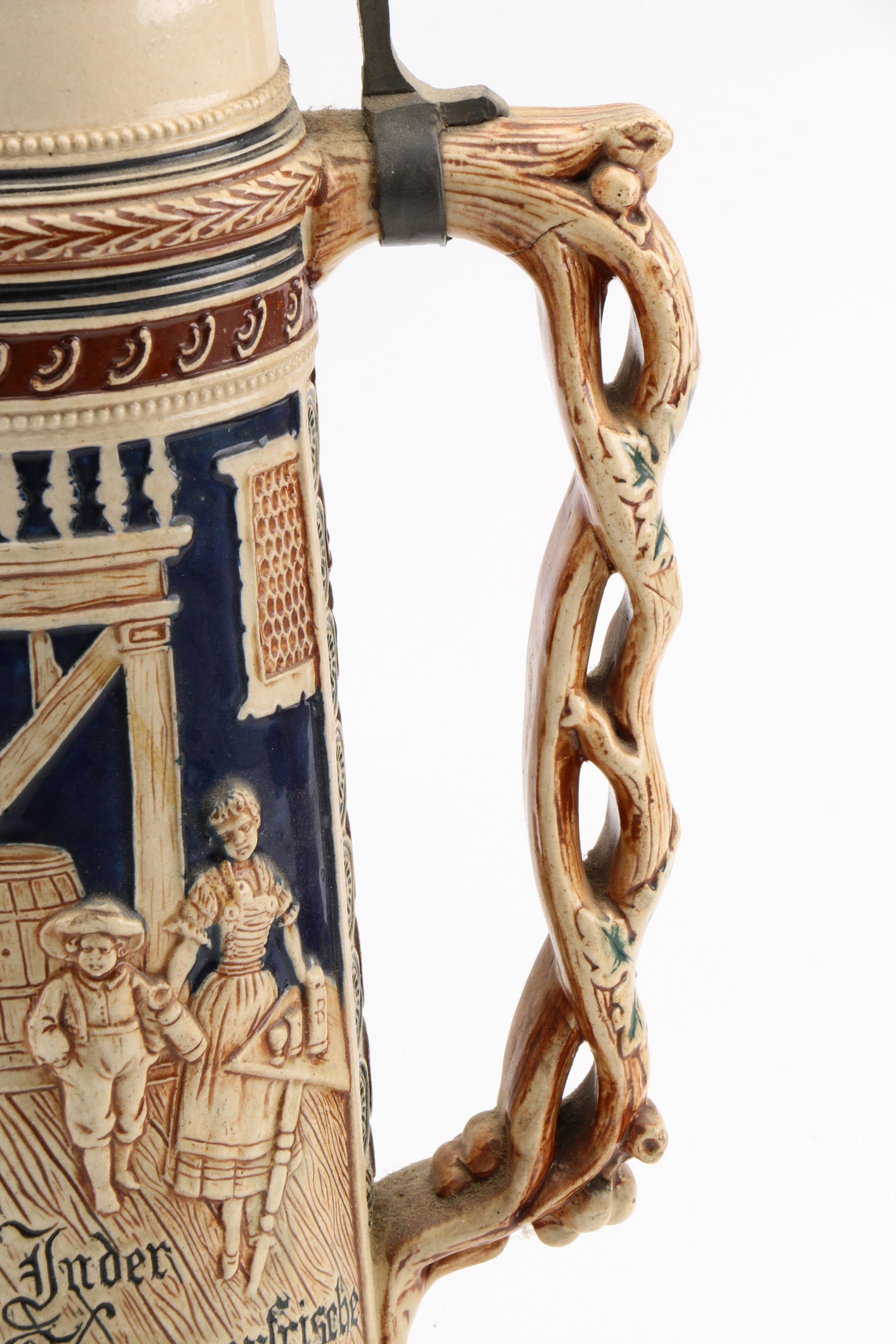 Vintage German Stoneware Beer Stein