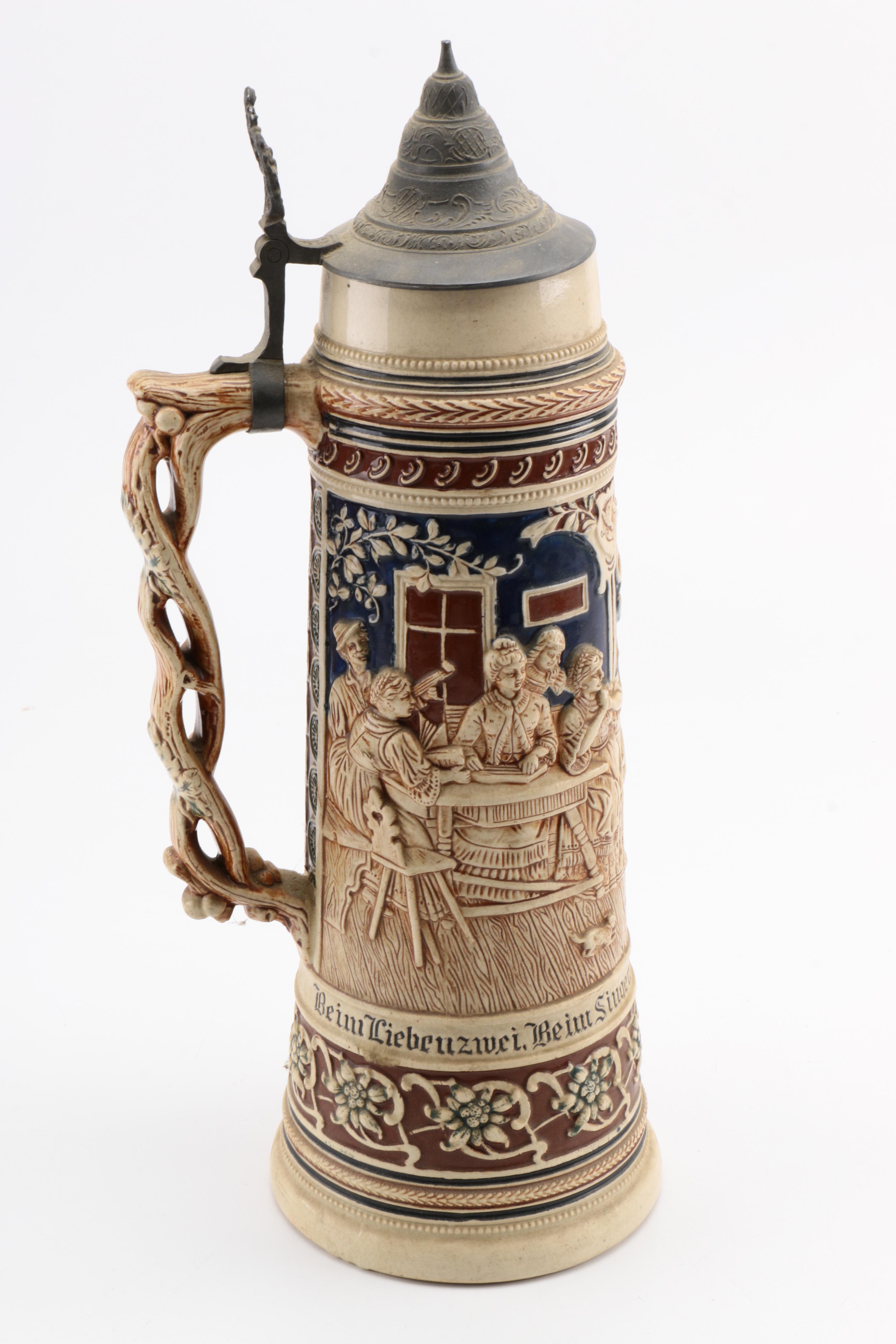 Vintage German Stoneware Beer Stein