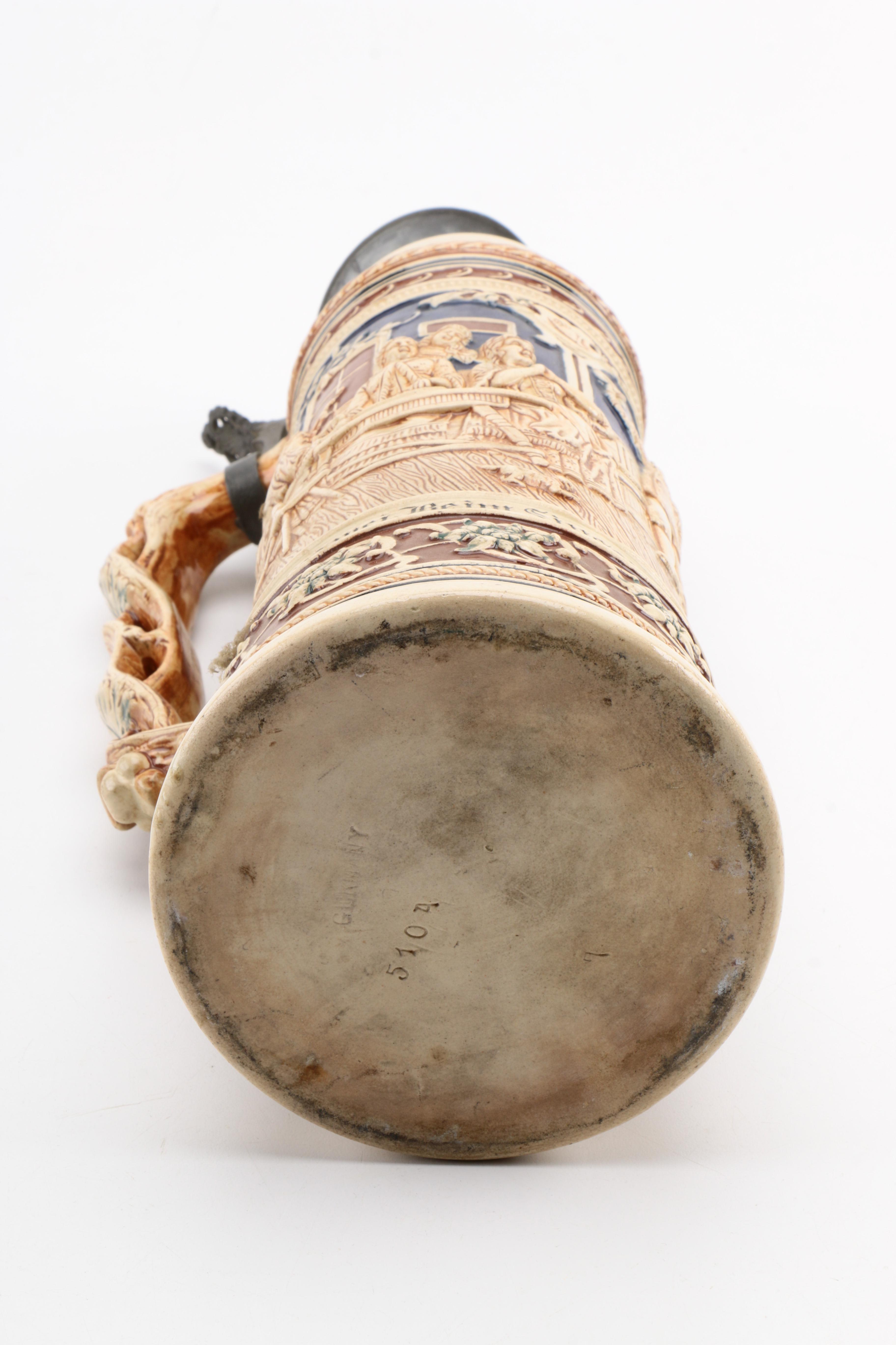 Vintage German Stoneware Beer Stein