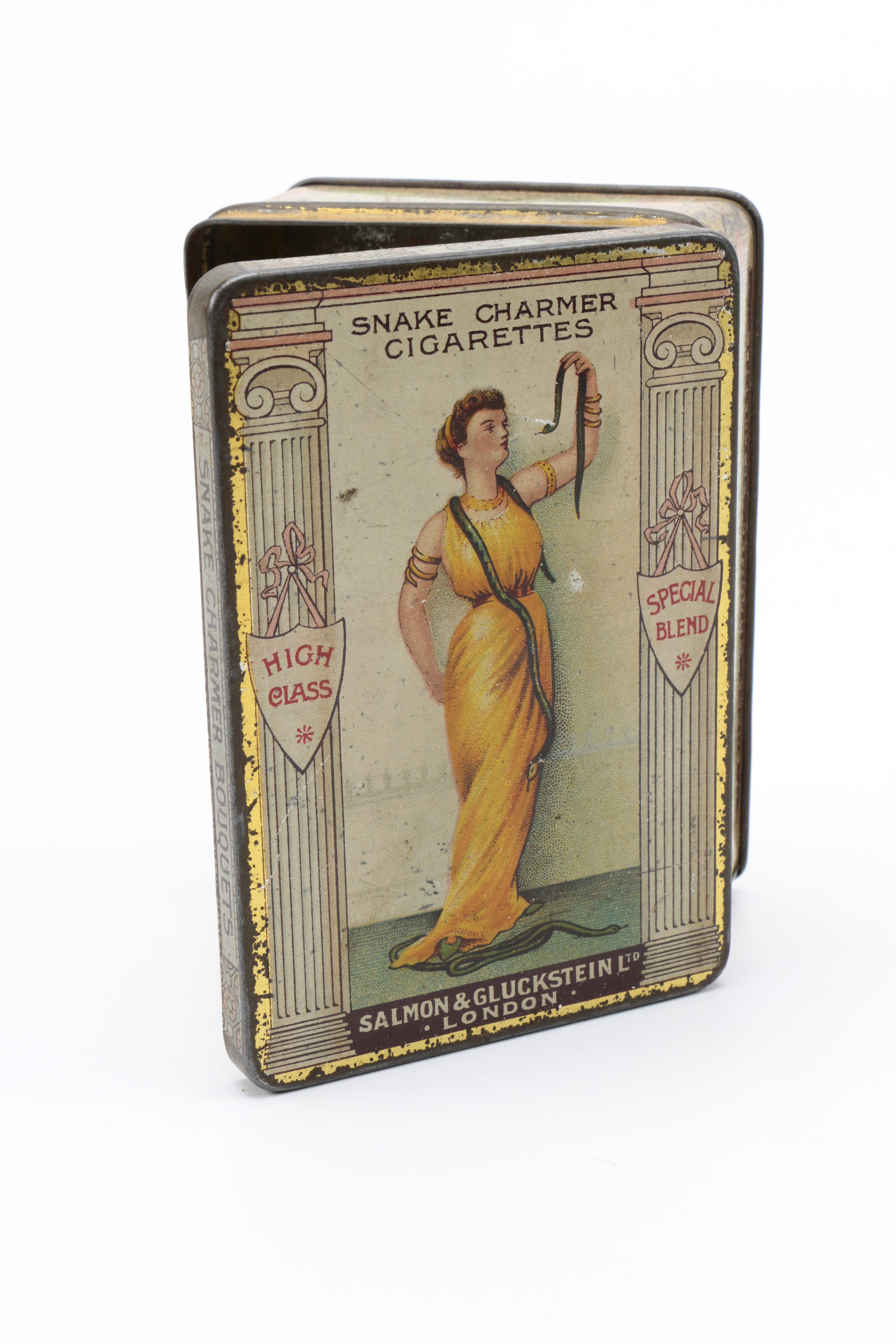 Salmon & Gluckstein `Snake Charmer Cigarettes` Cigarette Tin