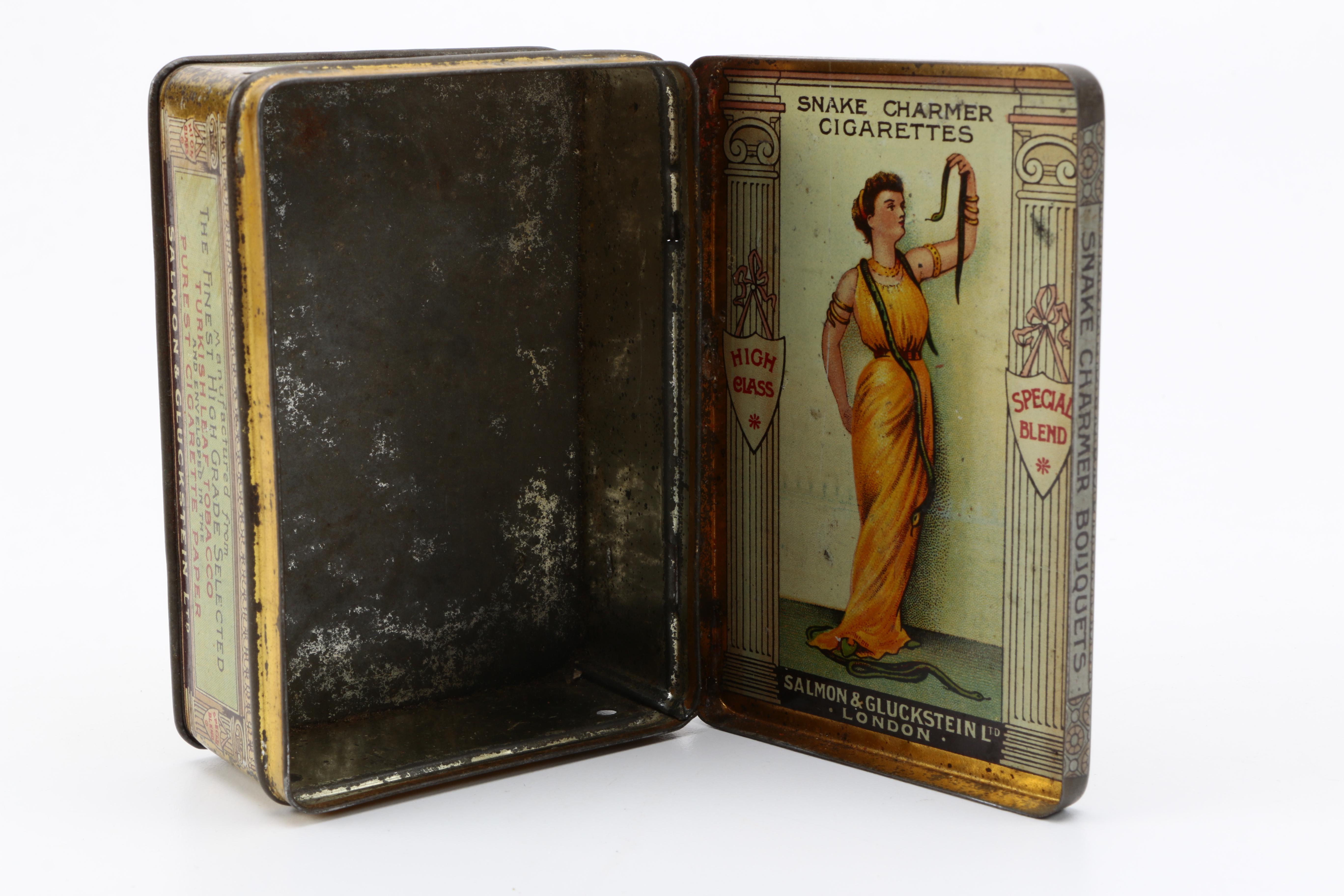 Salmon & Gluckstein `Snake Charmer Cigarettes` Cigarette Tin