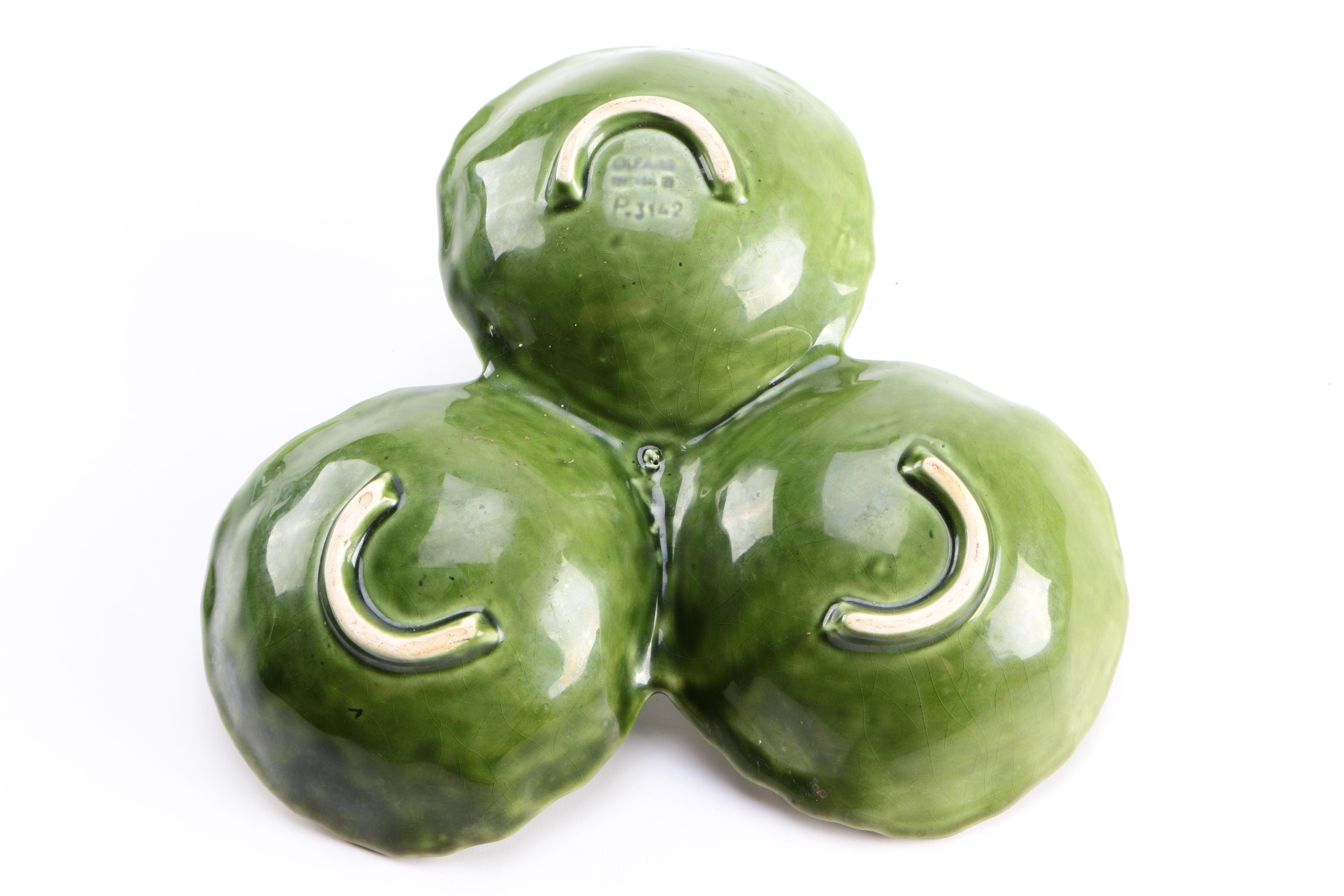 Green Ceramic Cabbage Leaf Dishes Including Vietri From Italy