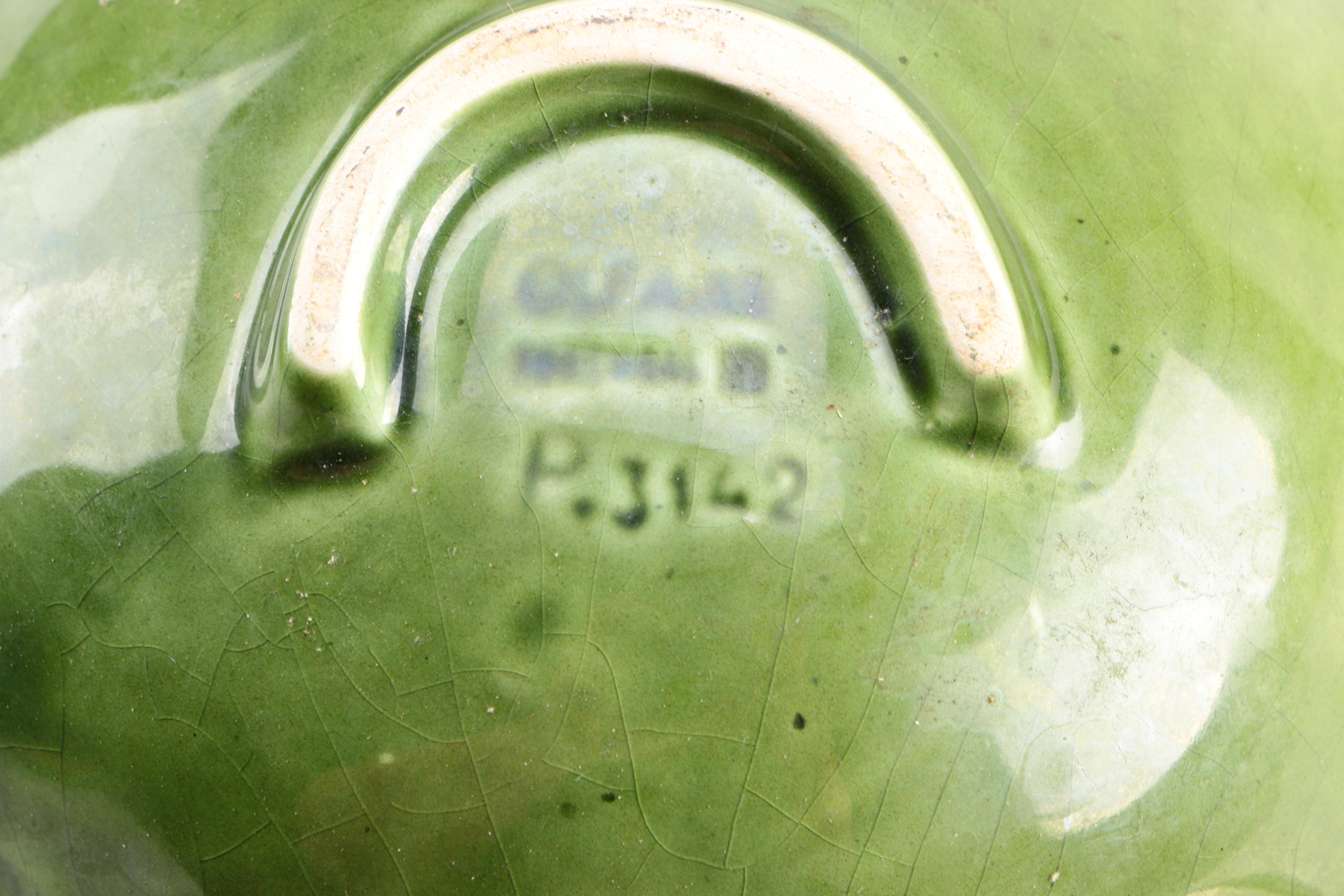 Green Ceramic Cabbage Leaf Dishes Including Vietri From Italy