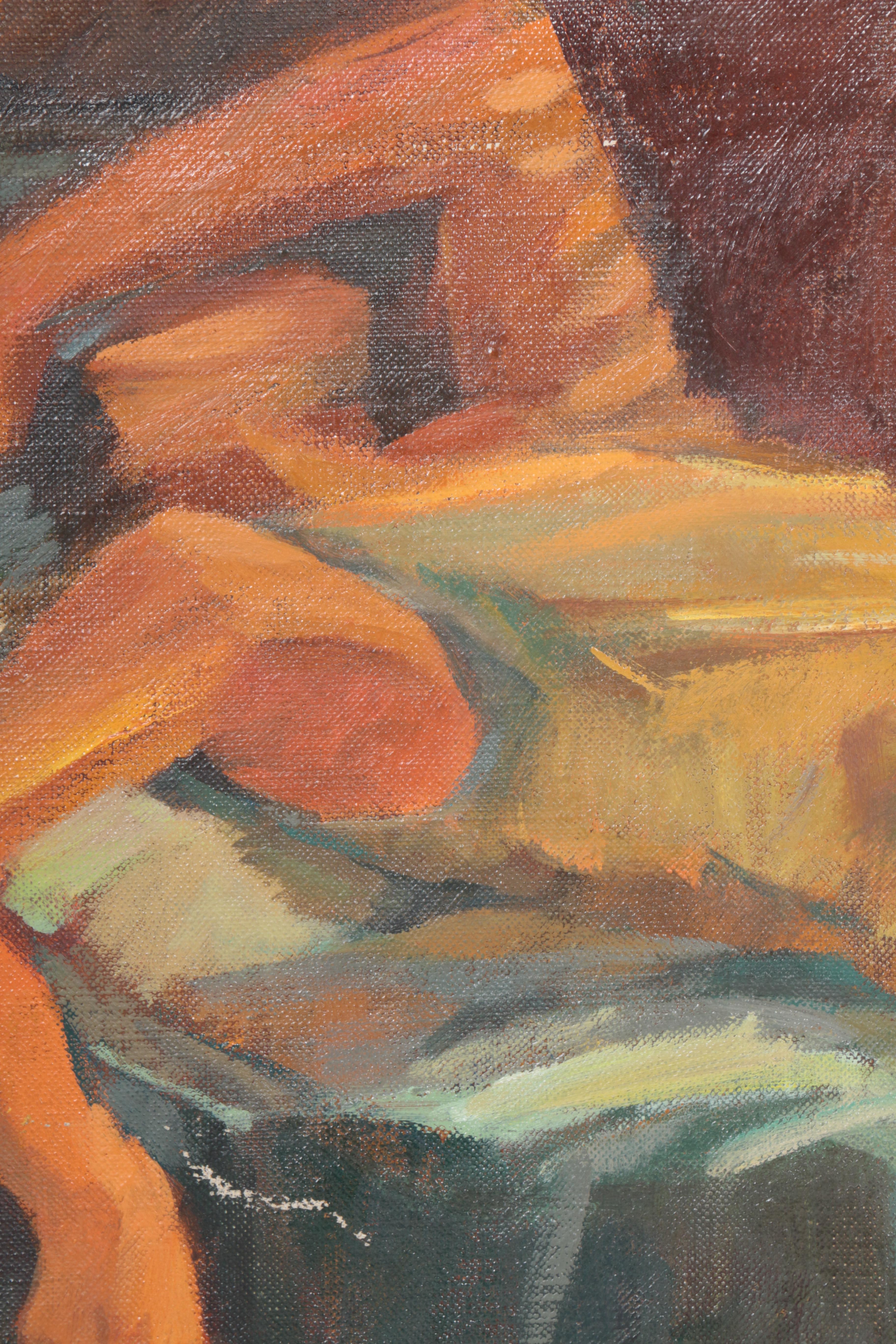 George Michaud Oil Painting on Canvas of Family