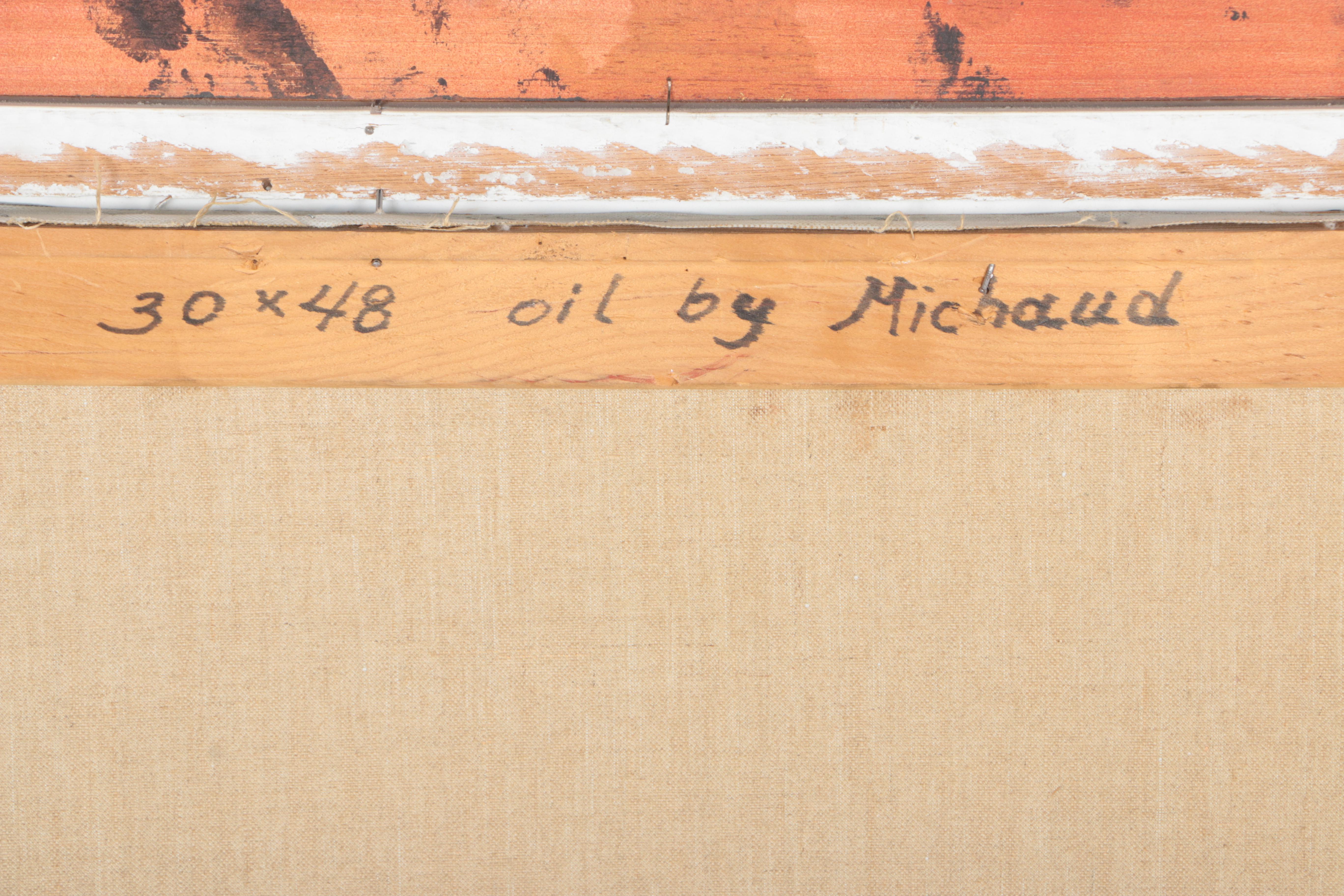 George Michaud Oil Painting on Canvas of Family