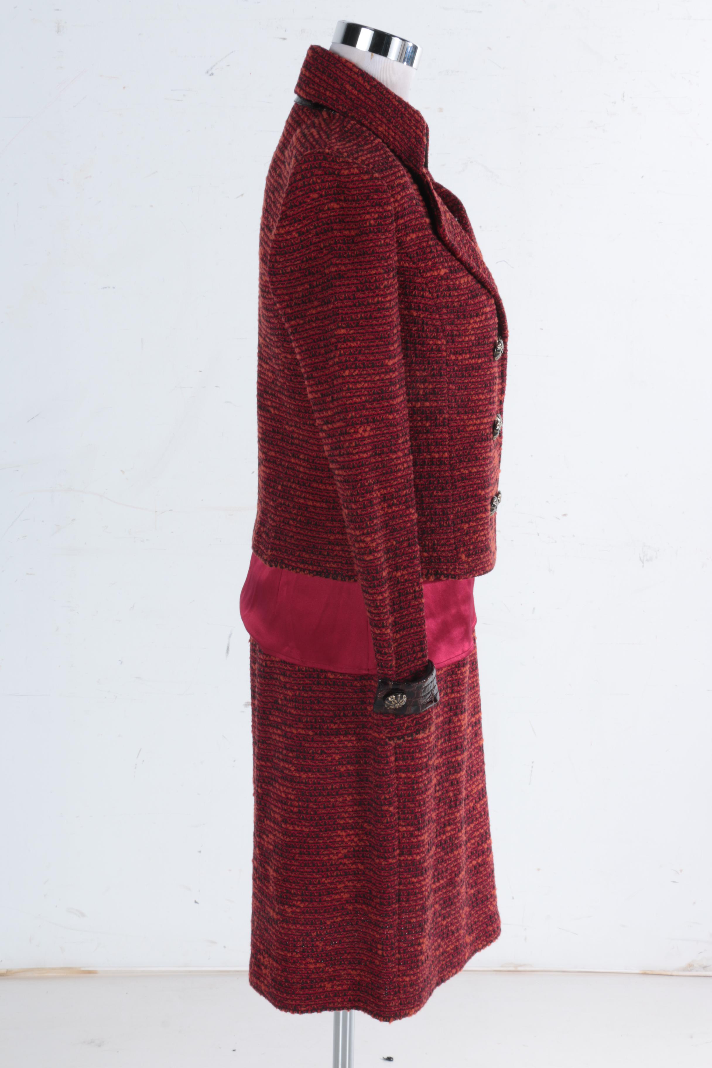 St. John Skirt Suit With Shell