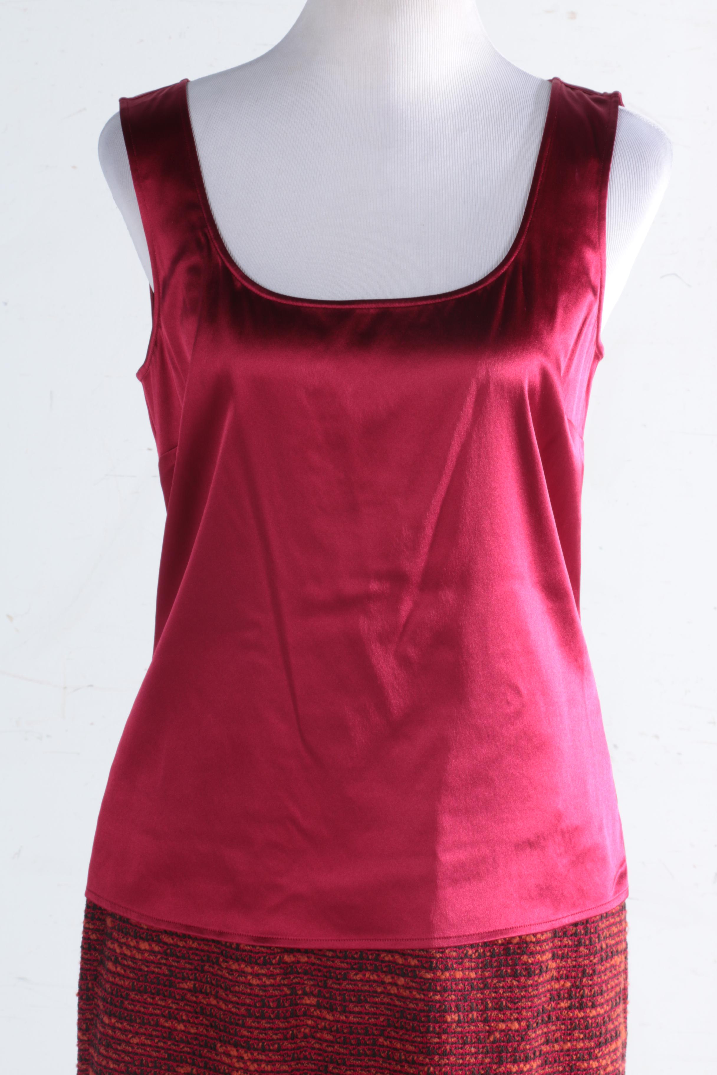 St. John Skirt Suit With Shell