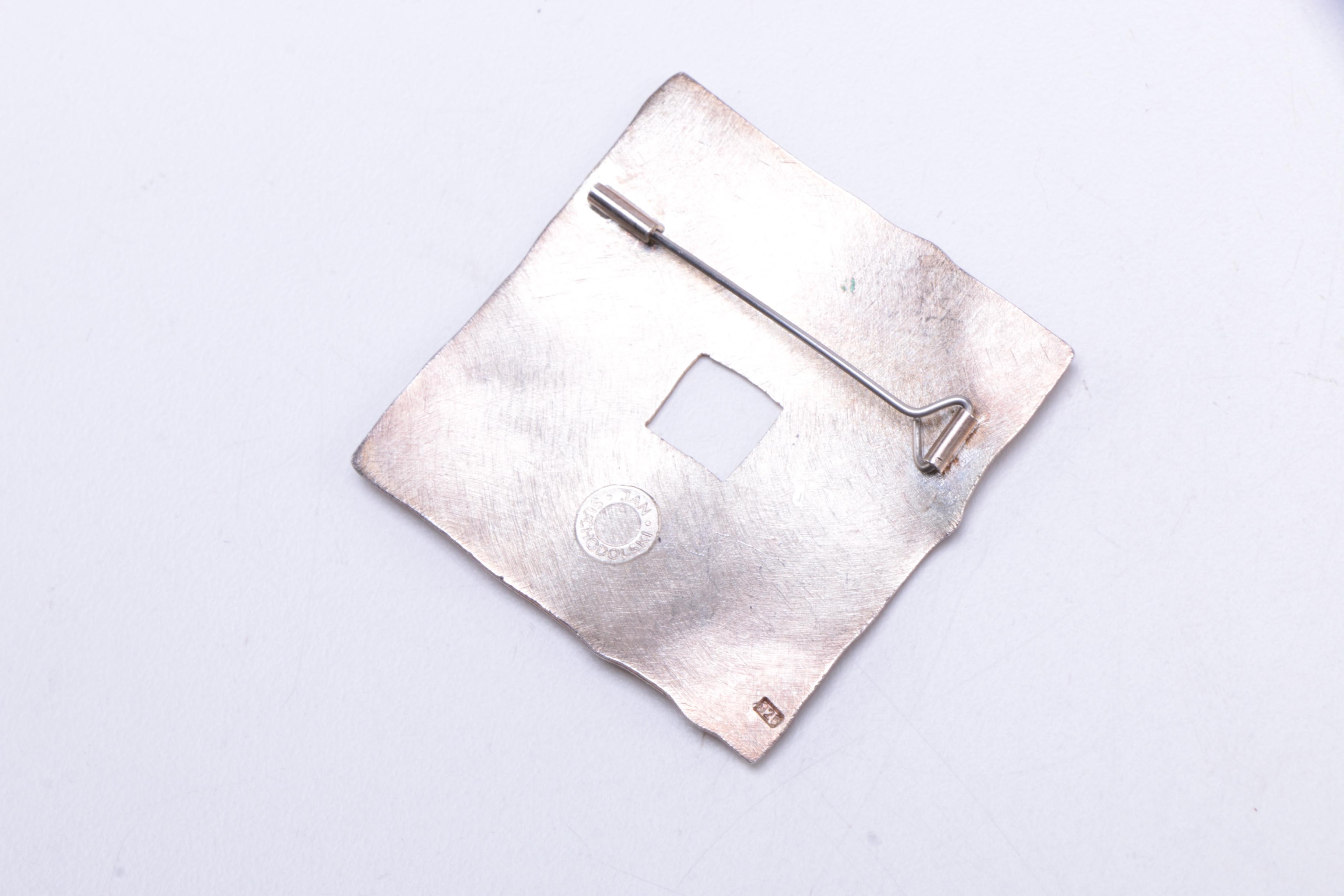 Jan Suchodolski Modernist Brooch and Assorted Sterling Jewelry