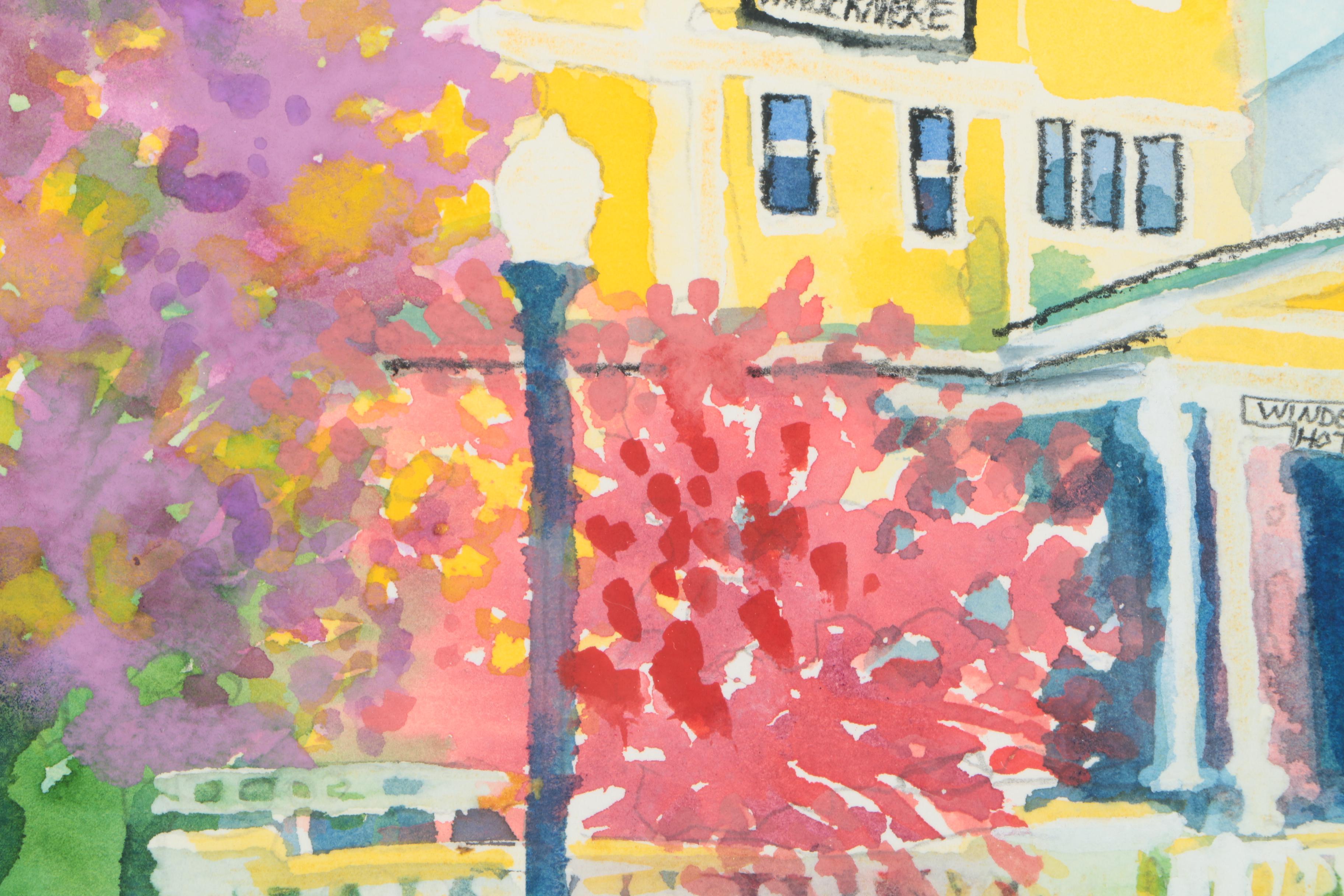 Susan Eddy Original Watercolor of Windermere Hotel