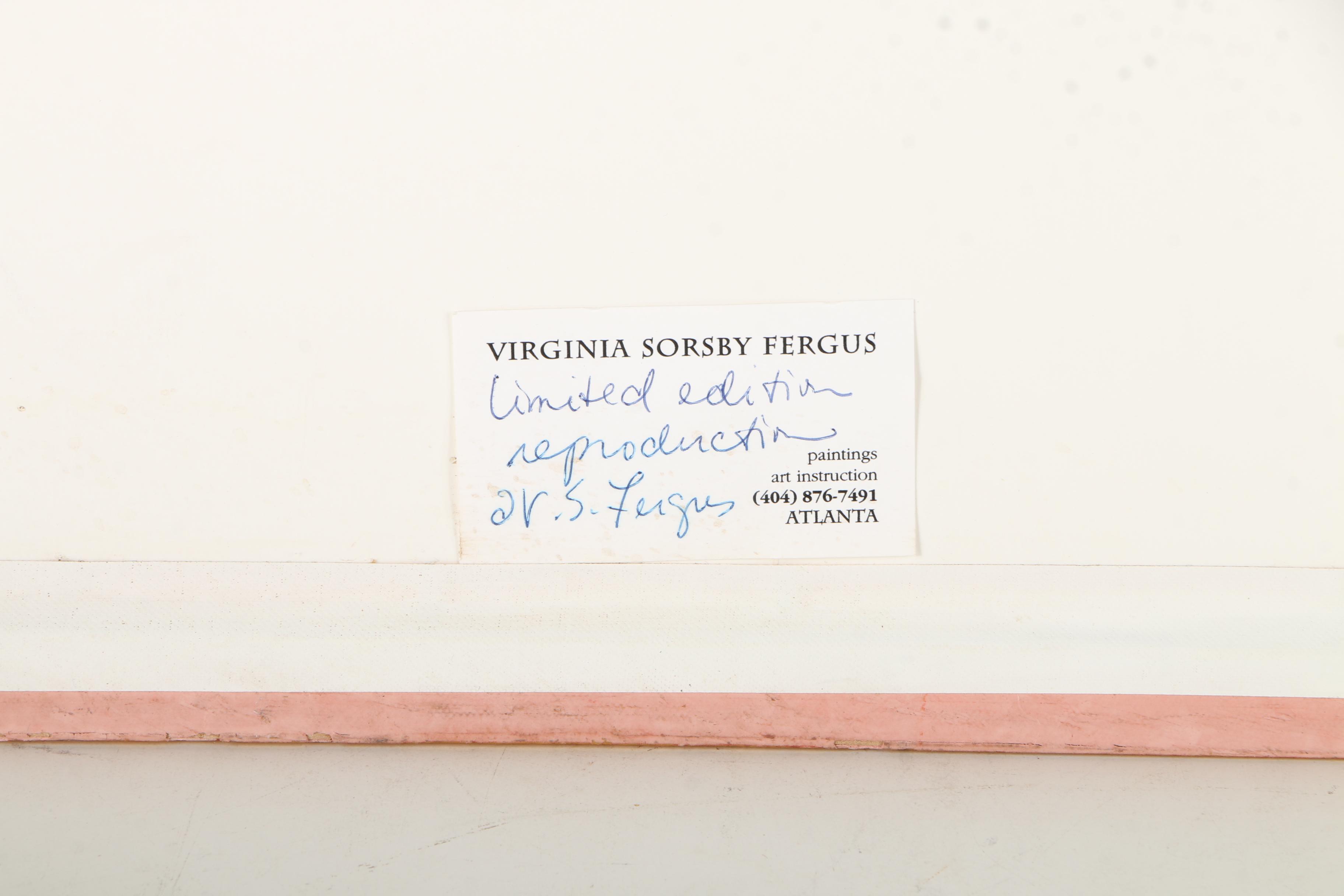 Limited Edition Offset Lithograph after Virginia Fergus "Southern Seat II"