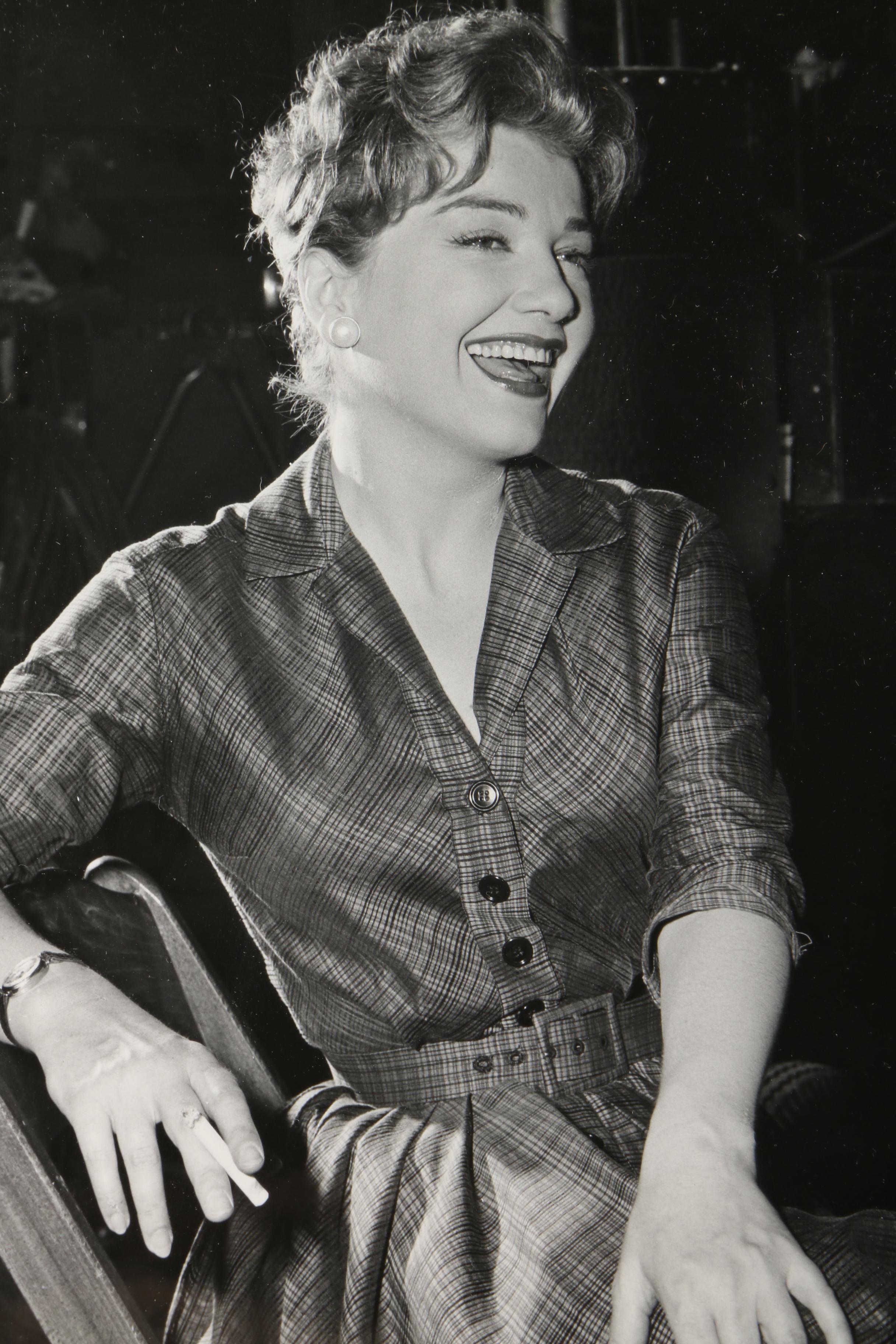 Framed Black and White Photographic Print of Actress Anne Baxter