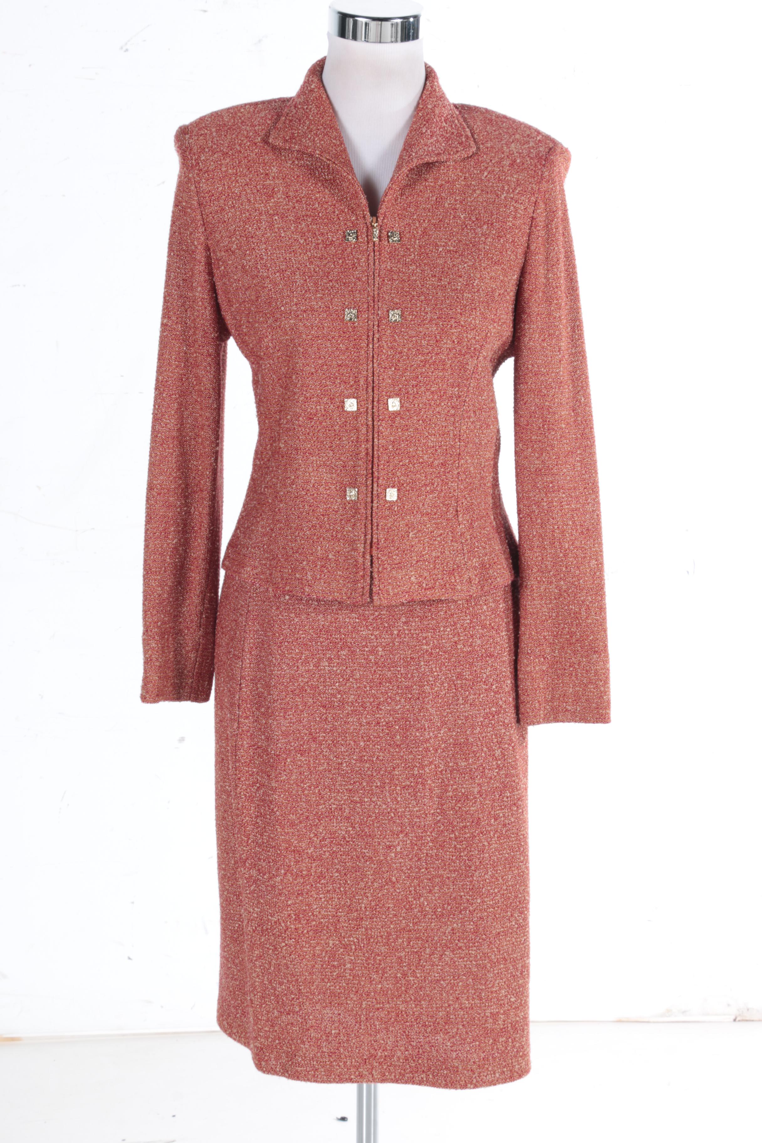 St John Collection by Marie Gray Skirt Suit and Black Top and Jacket