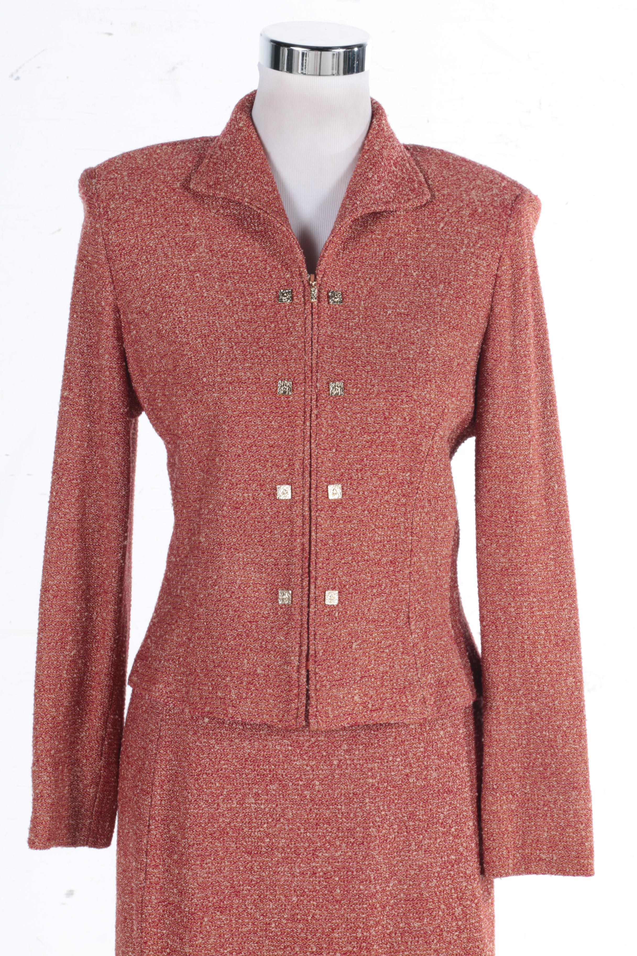 St John Collection by Marie Gray Skirt Suit and Black Top and Jacket