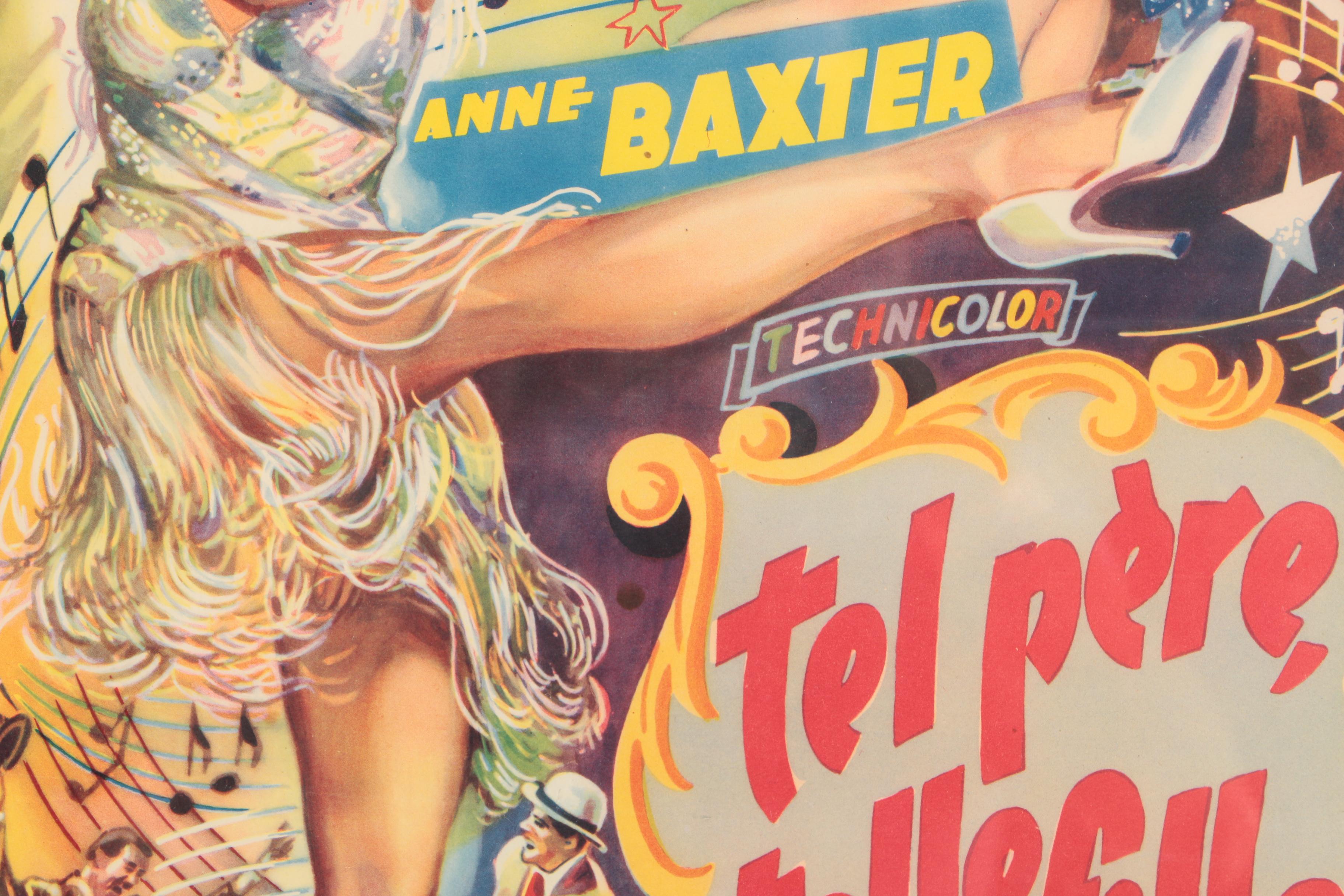 Circa 1950s Belgian Poster for "You're My Everything"/"Tel Père, Telle Fille"/"Zo de Vader, Zo de Dochter"