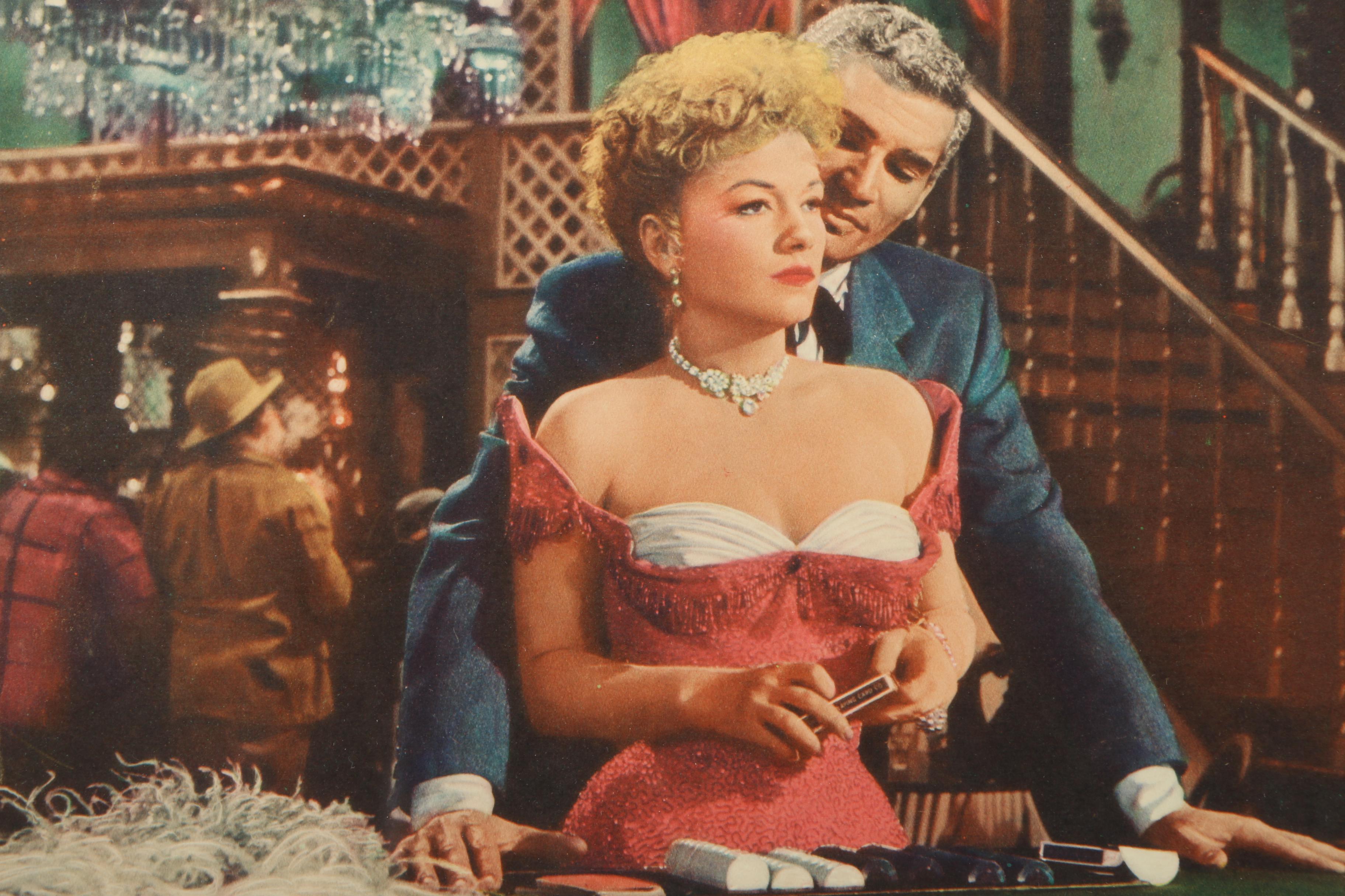 Framed 1956 "The Spoilers" Lobby Card