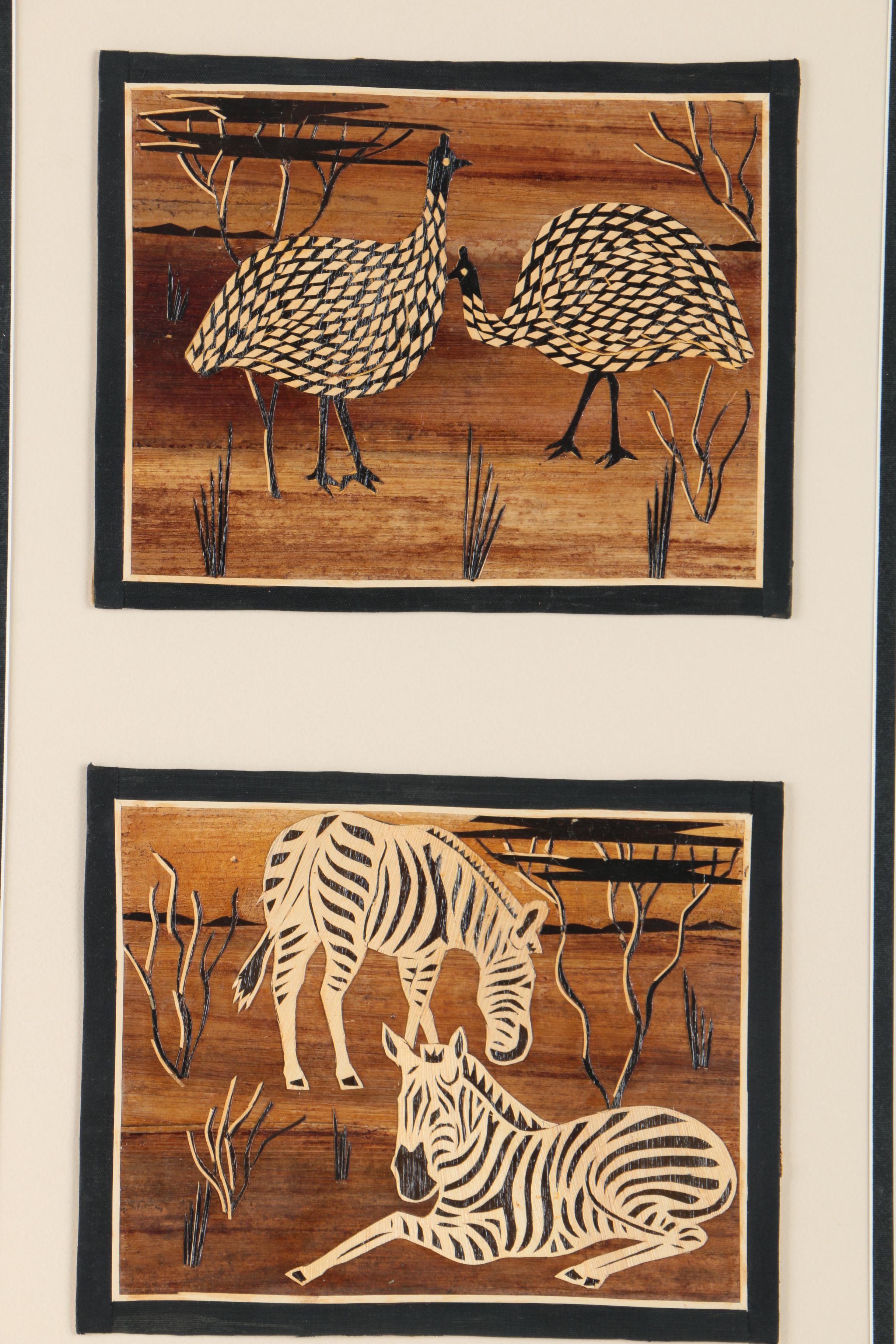 Marquetry Pictures of African Animals