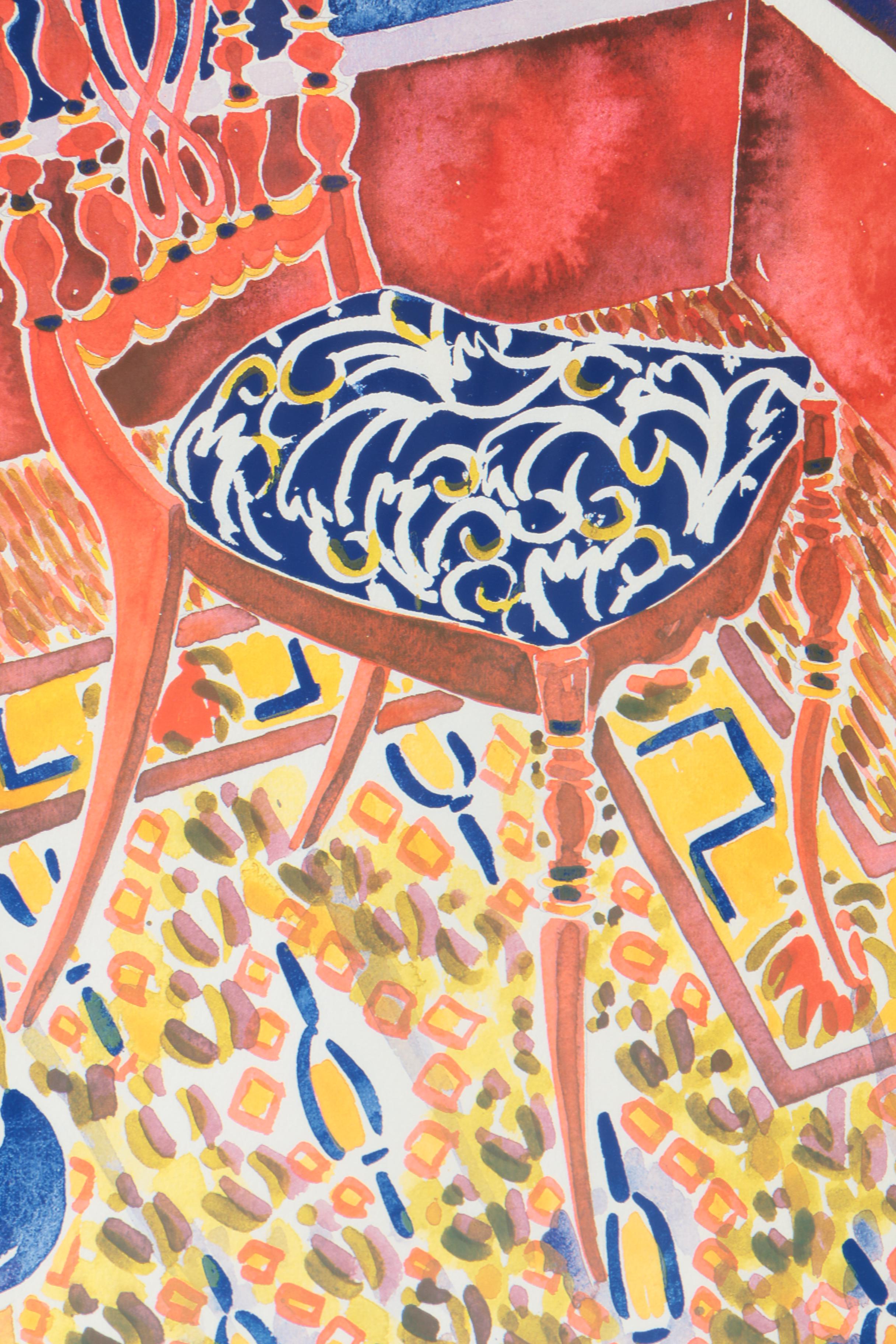 Virginia Fergus Limited Edition Offset Lithograph "Southern Seat I"