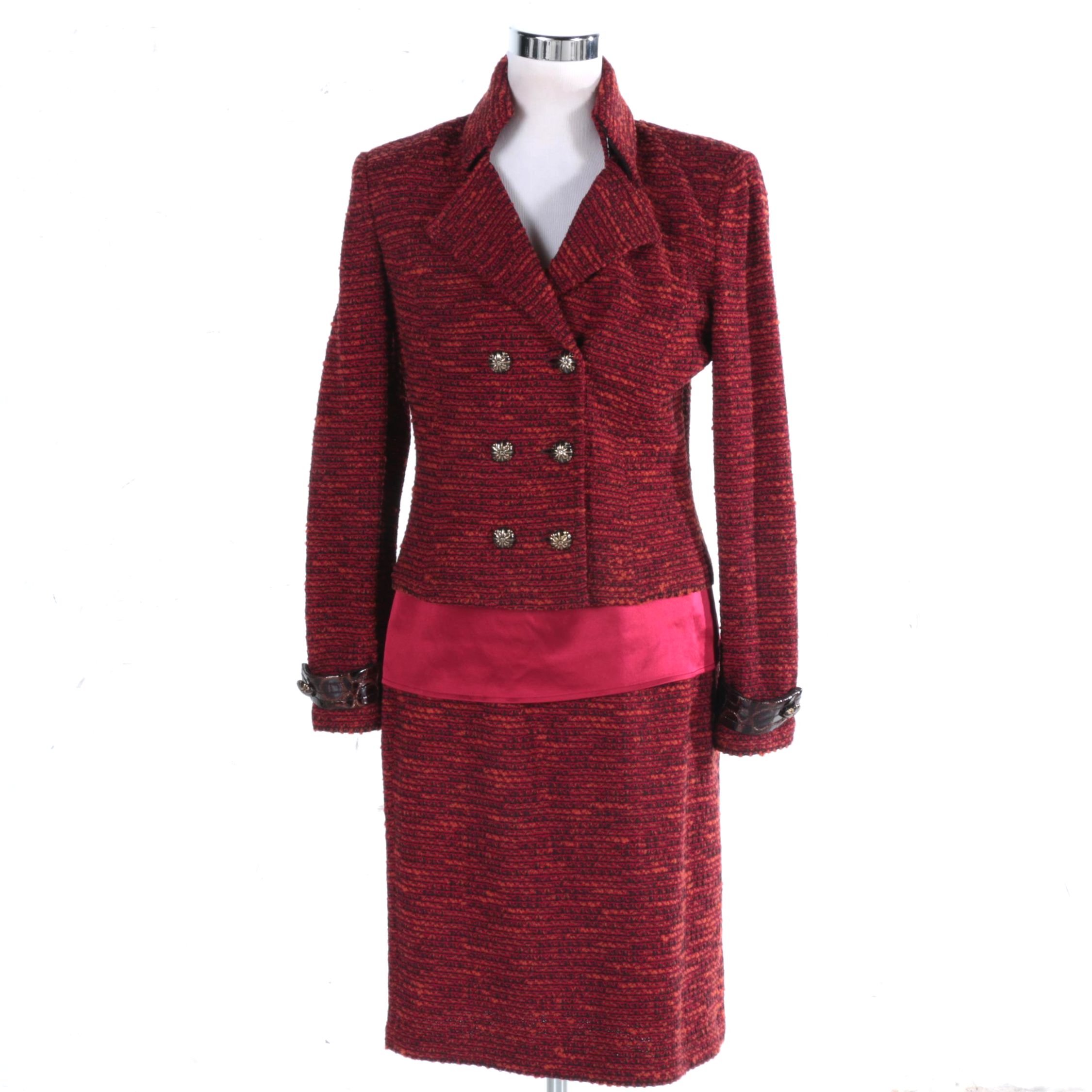 St. John Skirt Suit With Shell