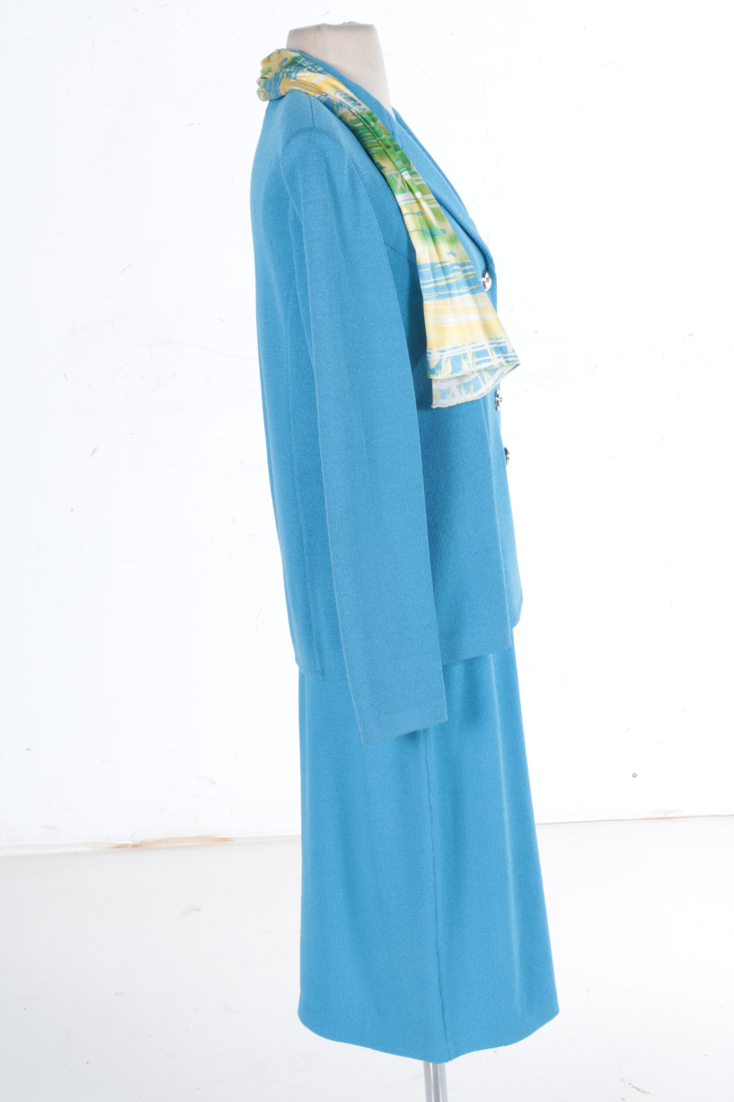 St. John Collection Skirt Suit Including Scarf