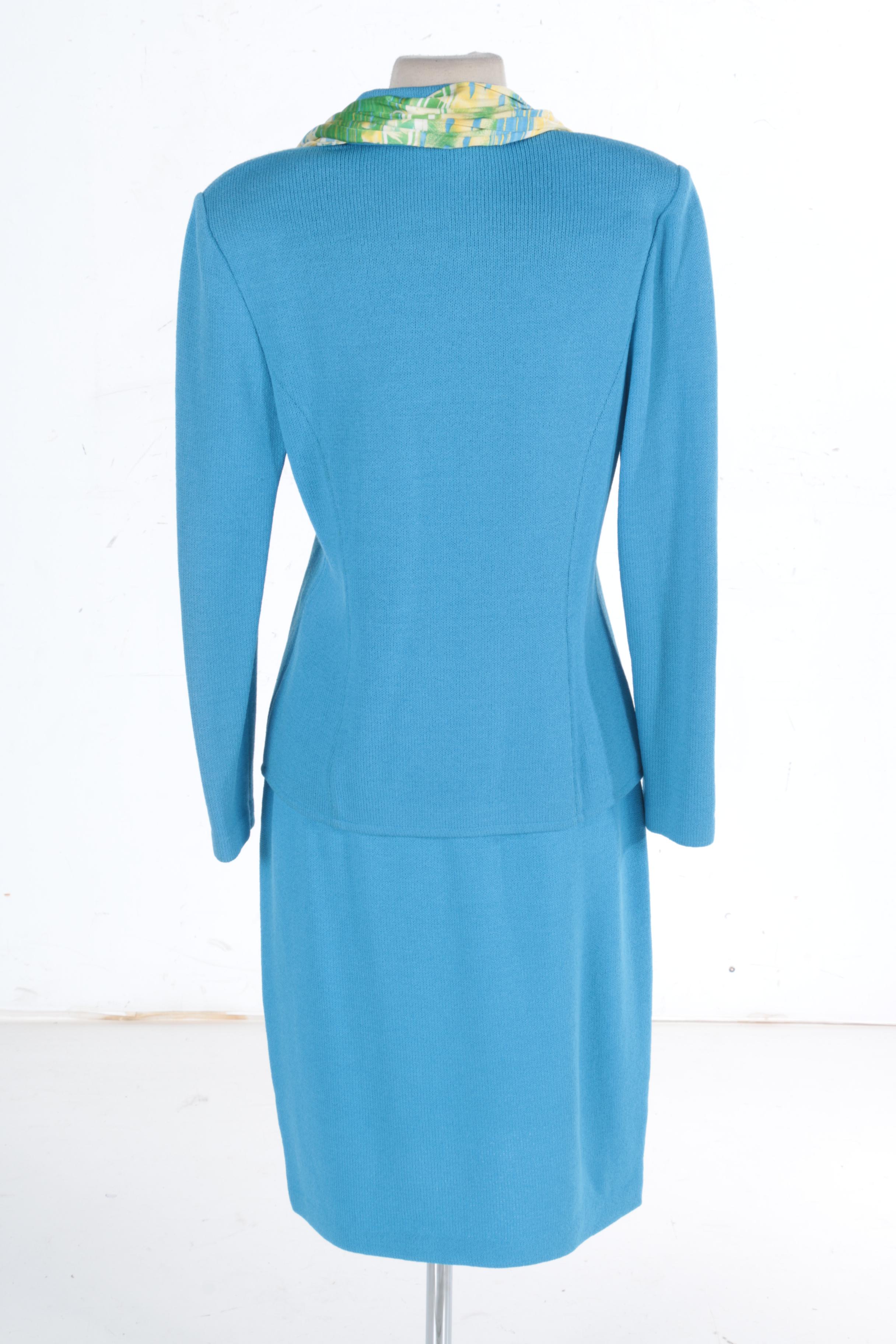 St. John Collection Skirt Suit Including Scarf