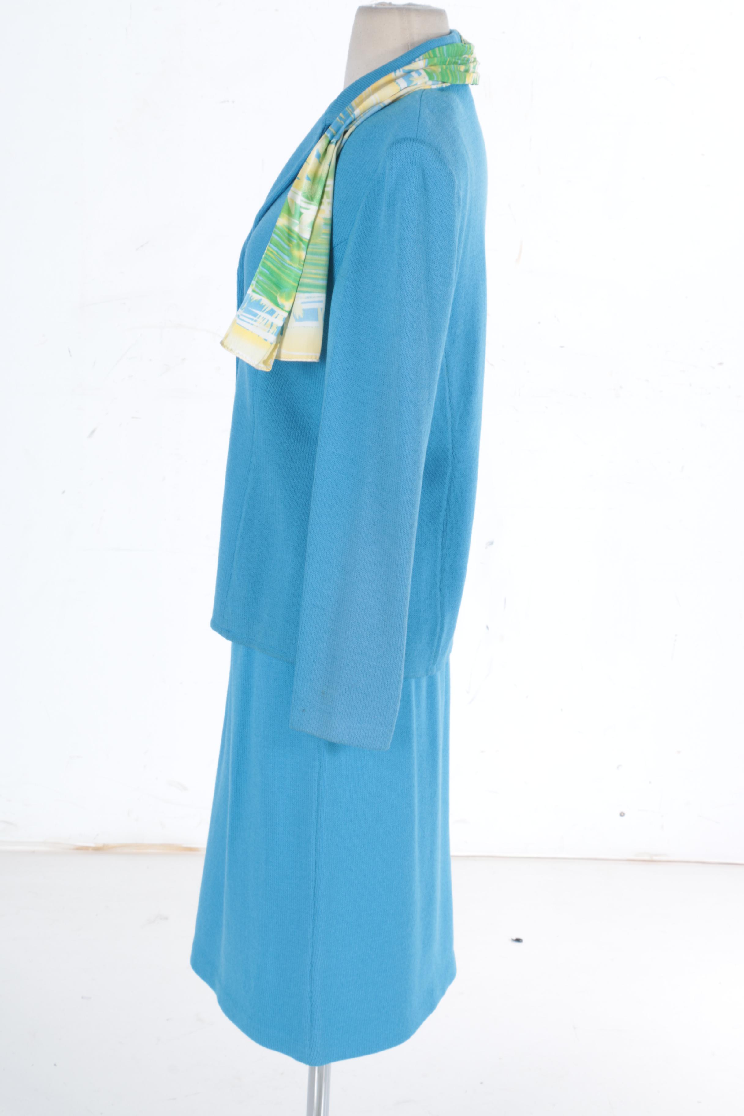 St. John Collection Skirt Suit Including Scarf