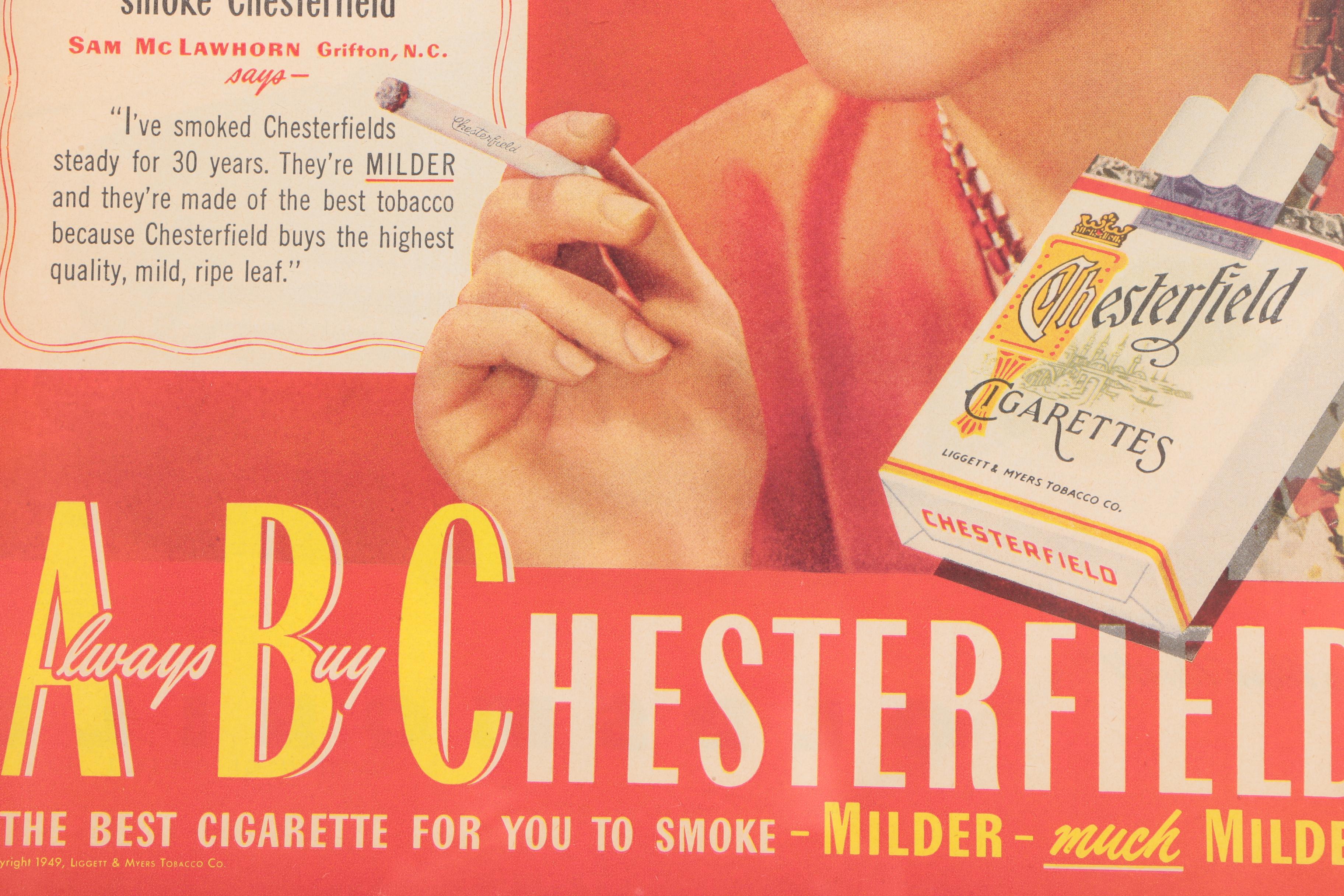 Vintage Chesterfield Cigarettes Advertisement Featuring Anne Baxter