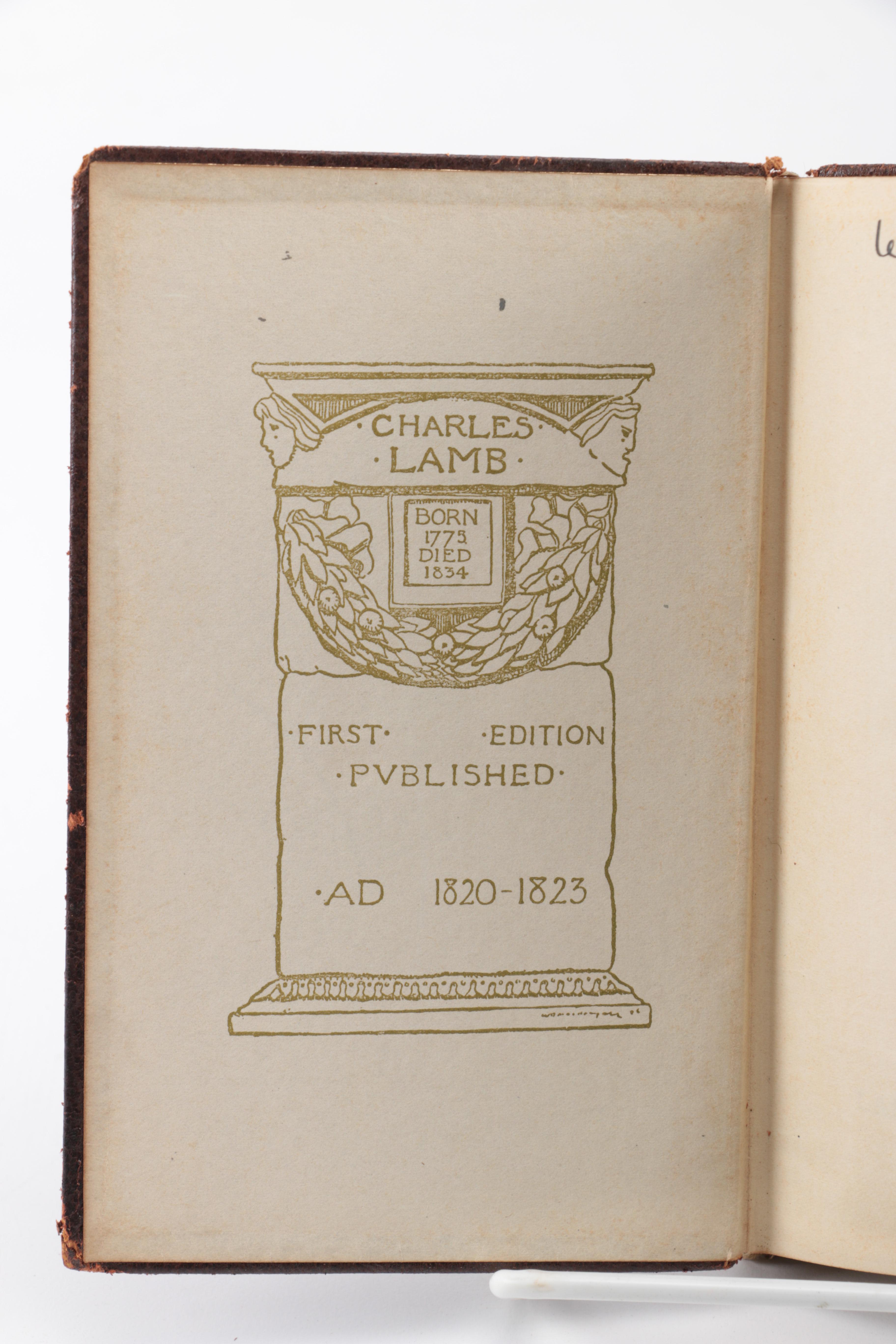 "Essays of Elia" and "Last Essays of Elia" by Charles Lamb