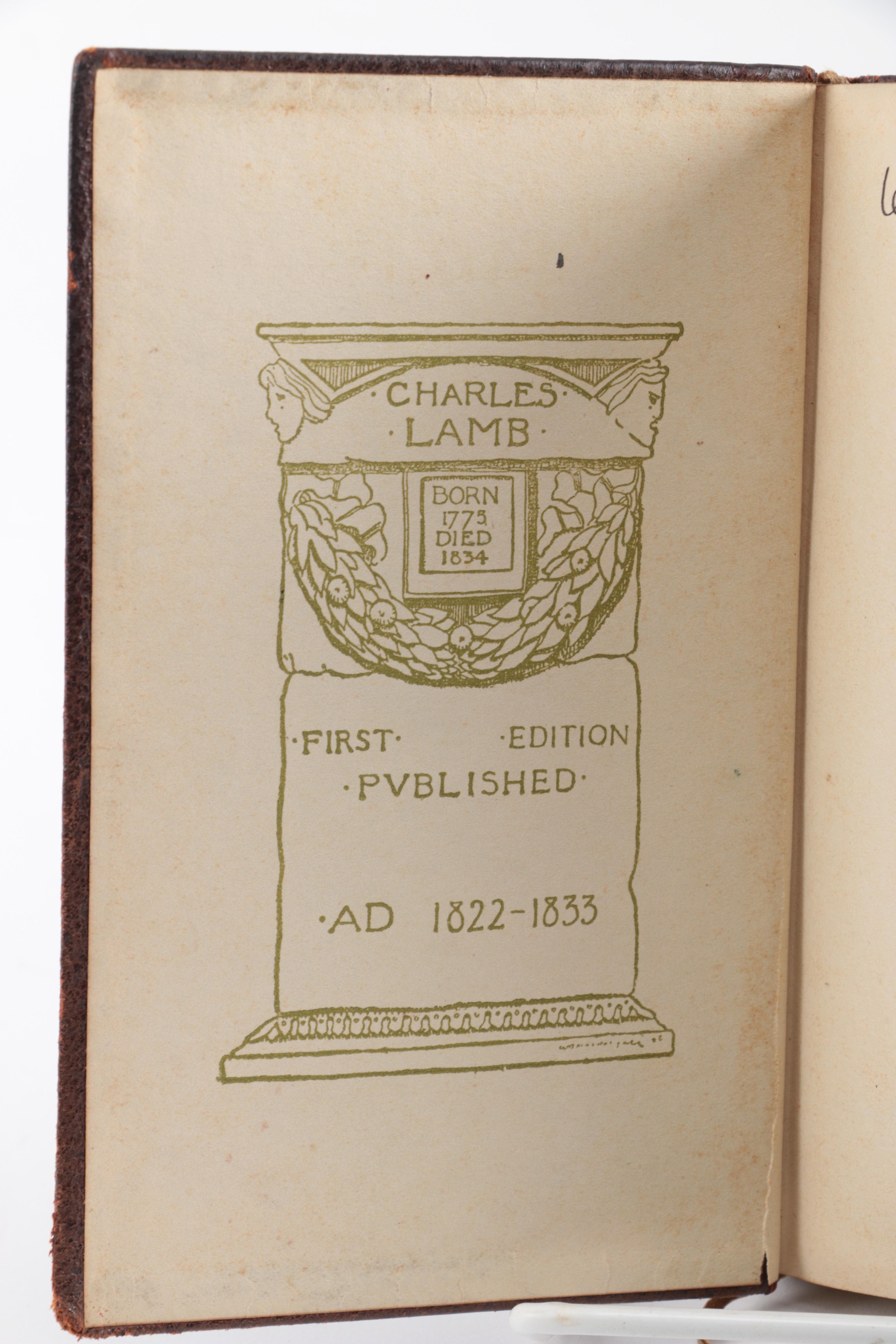 "Essays of Elia" and "Last Essays of Elia" by Charles Lamb