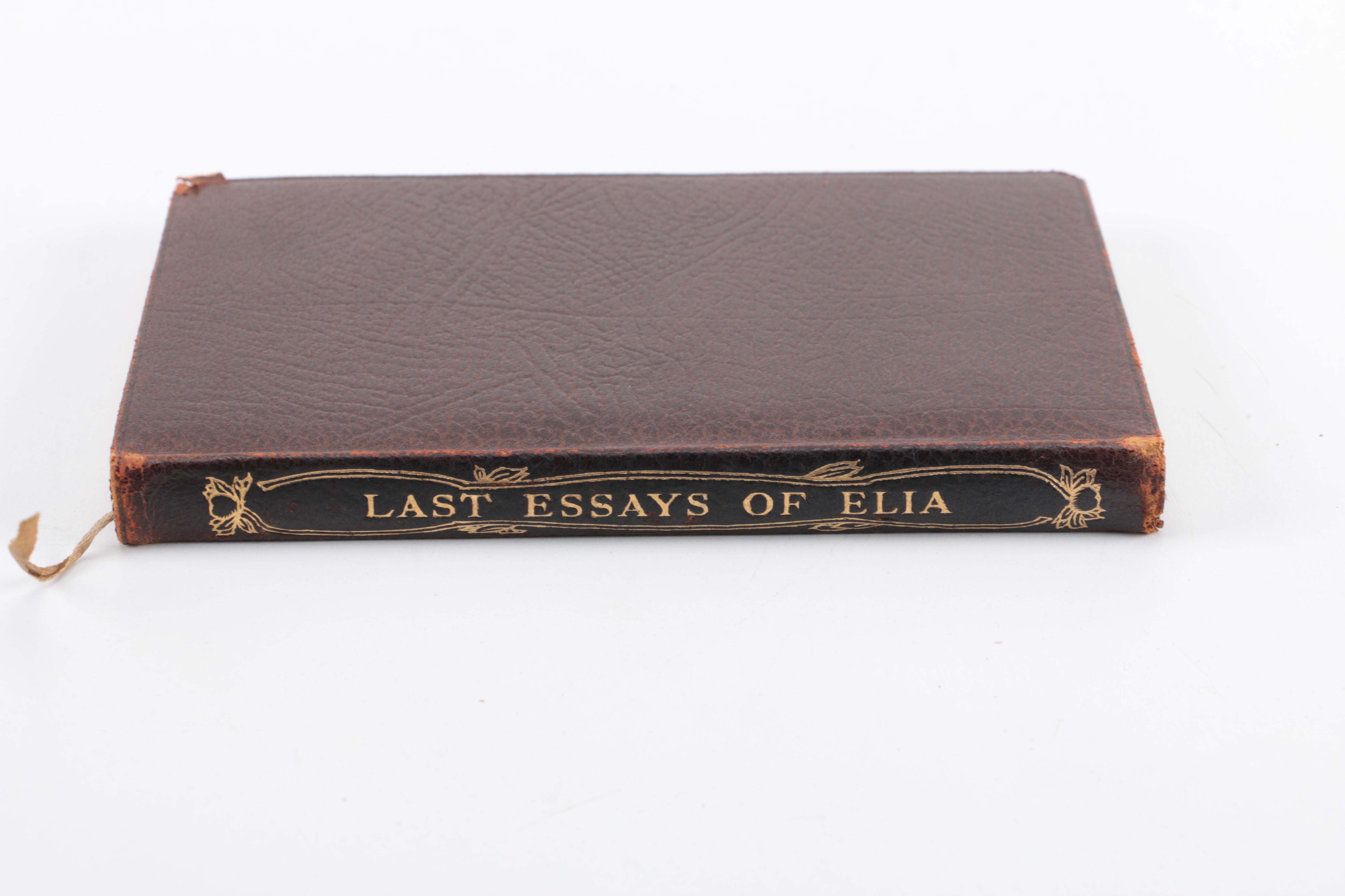 "Essays of Elia" and "Last Essays of Elia" by Charles Lamb