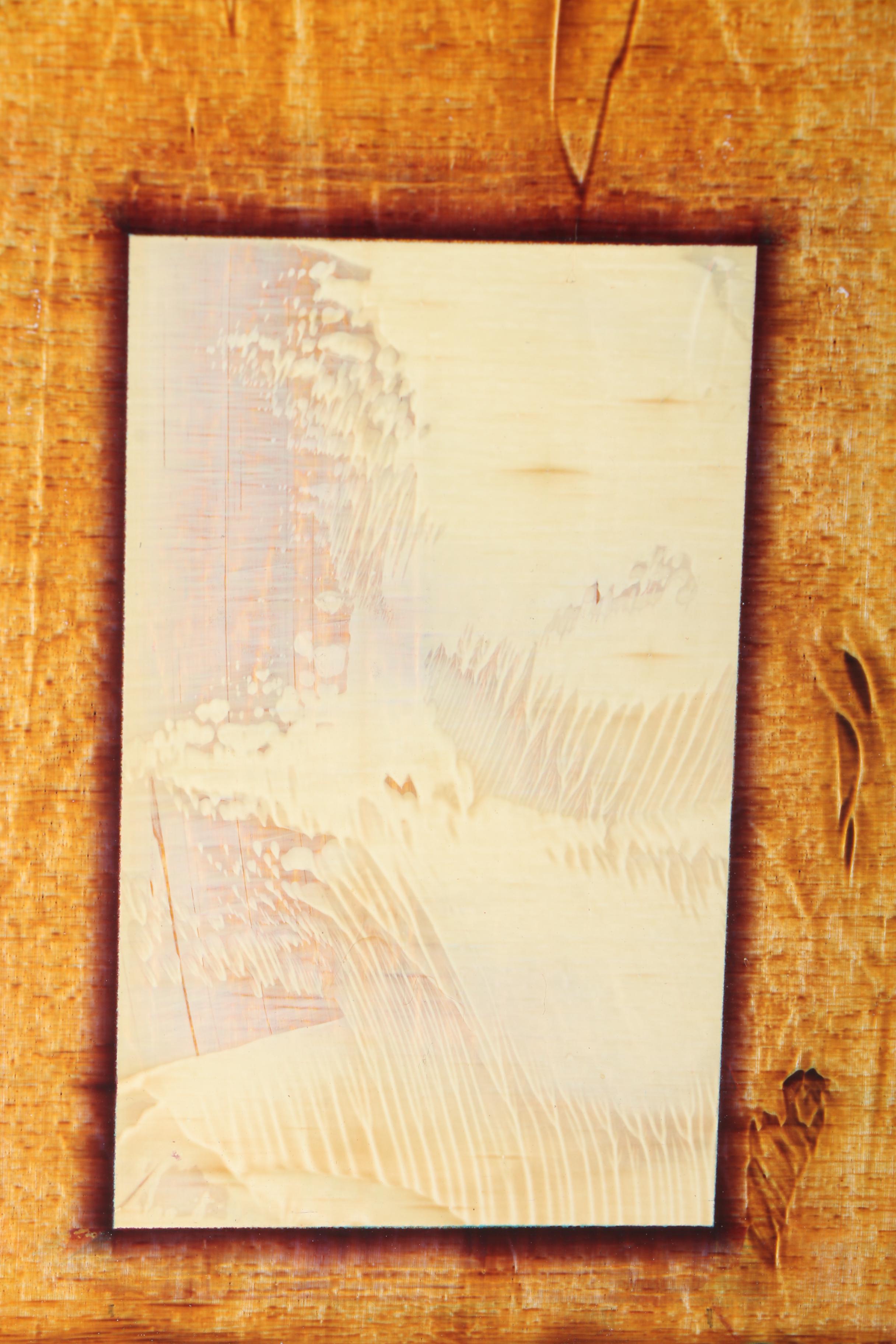 Richard A. Carlson Acrylic Painting on Wood Panel  "Wood Spirit"