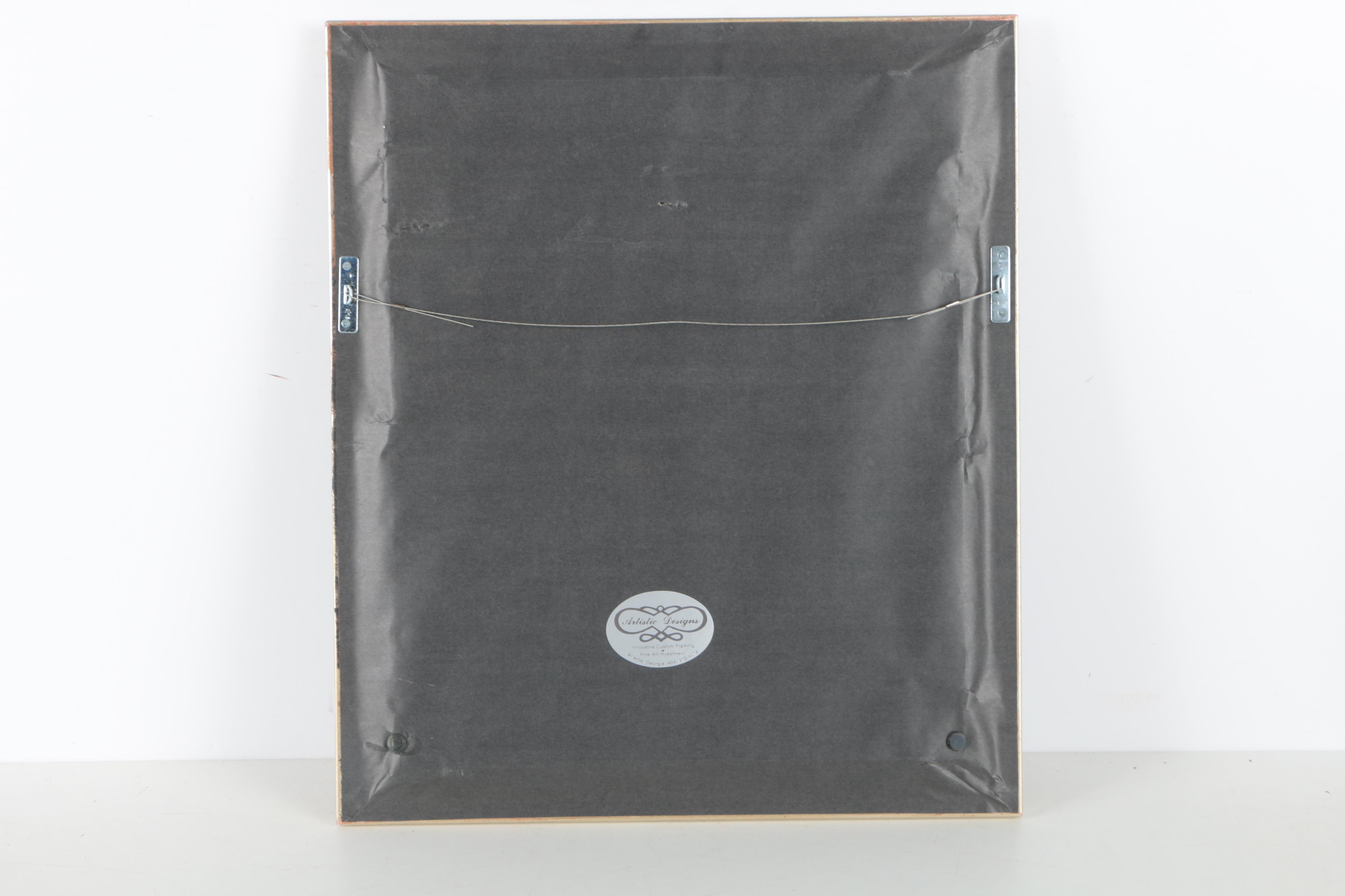 Framed Magazine Photograph of Anne Baxter With Cigar