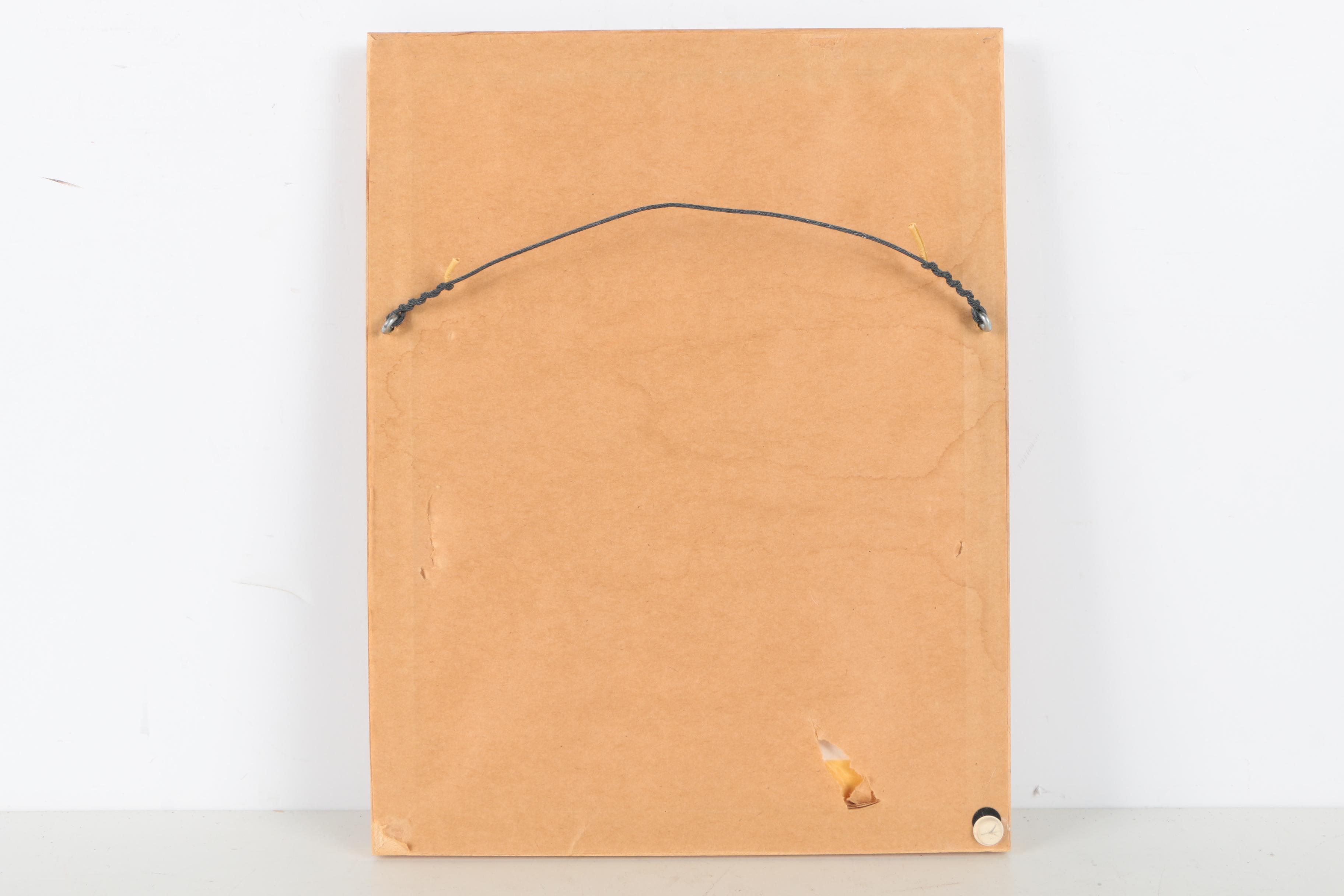 Jim N. Hill Painting Gouache on Paperboard "Cashier"