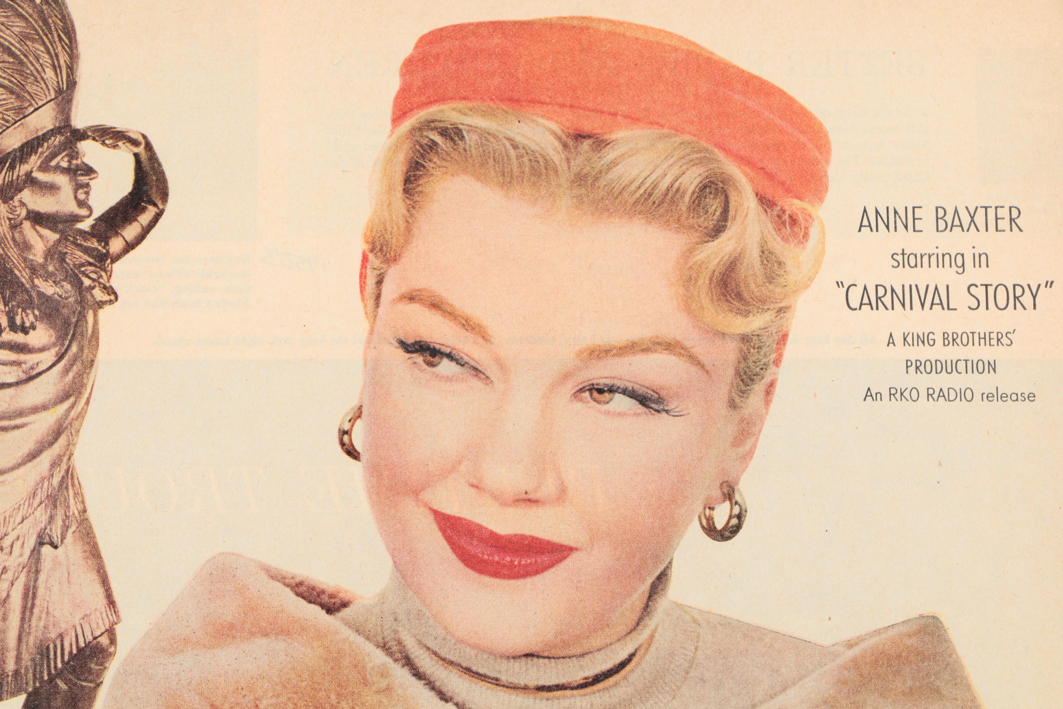 1953 Print Advertisement for Lux Toilet Soap Featuring Anne Baxter