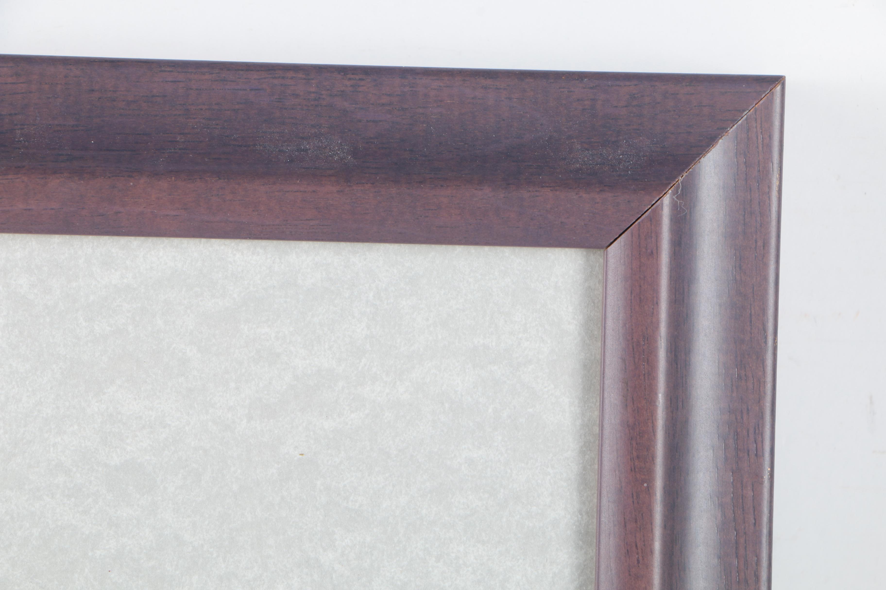 Watercolor Painting of Boats Before a Hillside Town