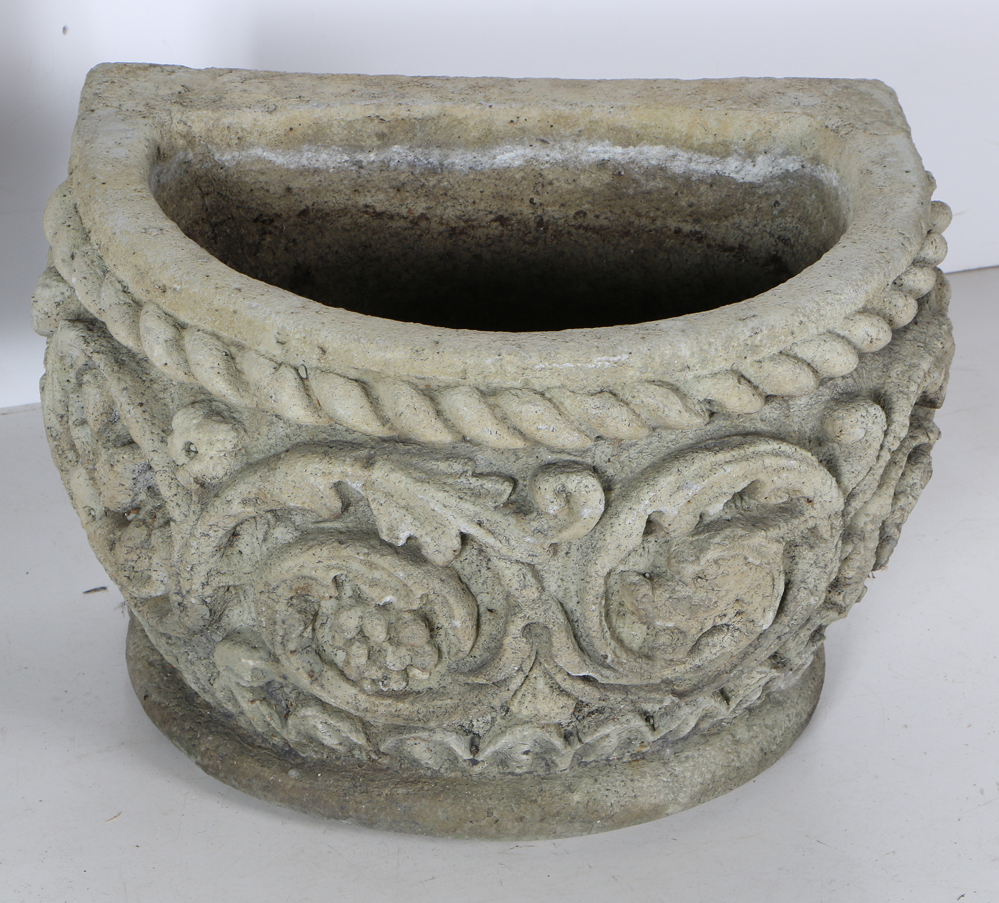 The Casey Collection "Lenox Window" and Cast Stone Planters