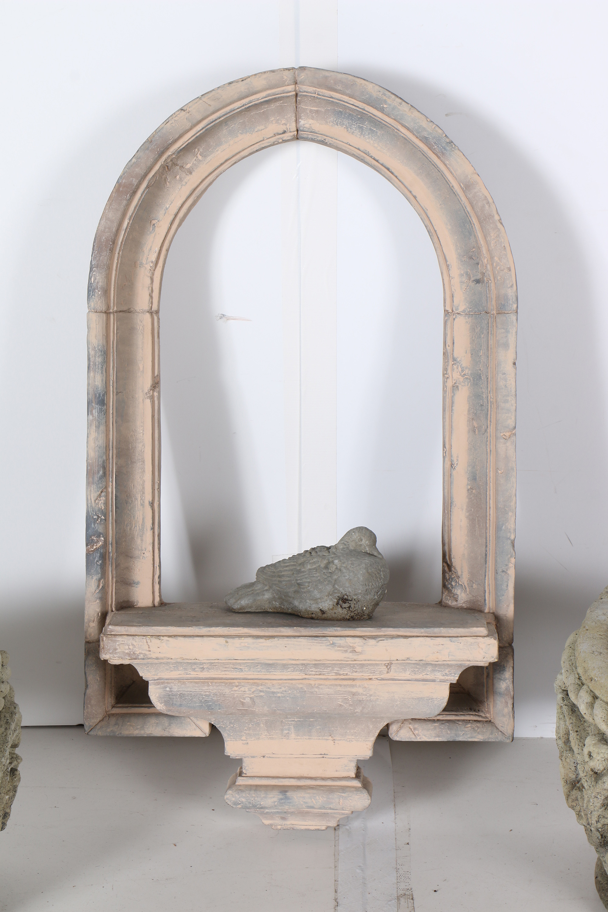 The Casey Collection "Lenox Window" and Cast Stone Planters