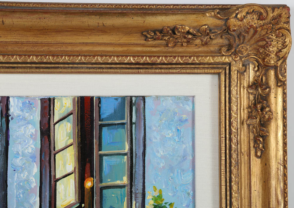 Yuri Dvornik Oil Painting on Canvas "Ye Olde Bell"