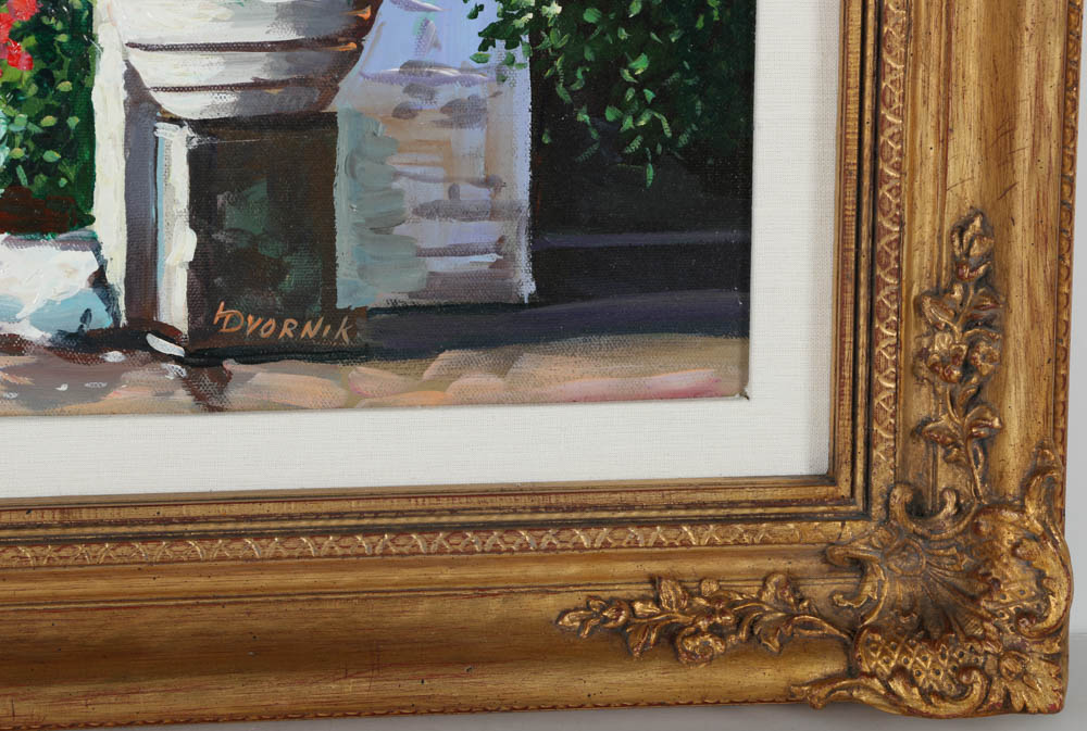 Yuri Dvornik Oil Painting on Canvas "Ye Olde Bell"